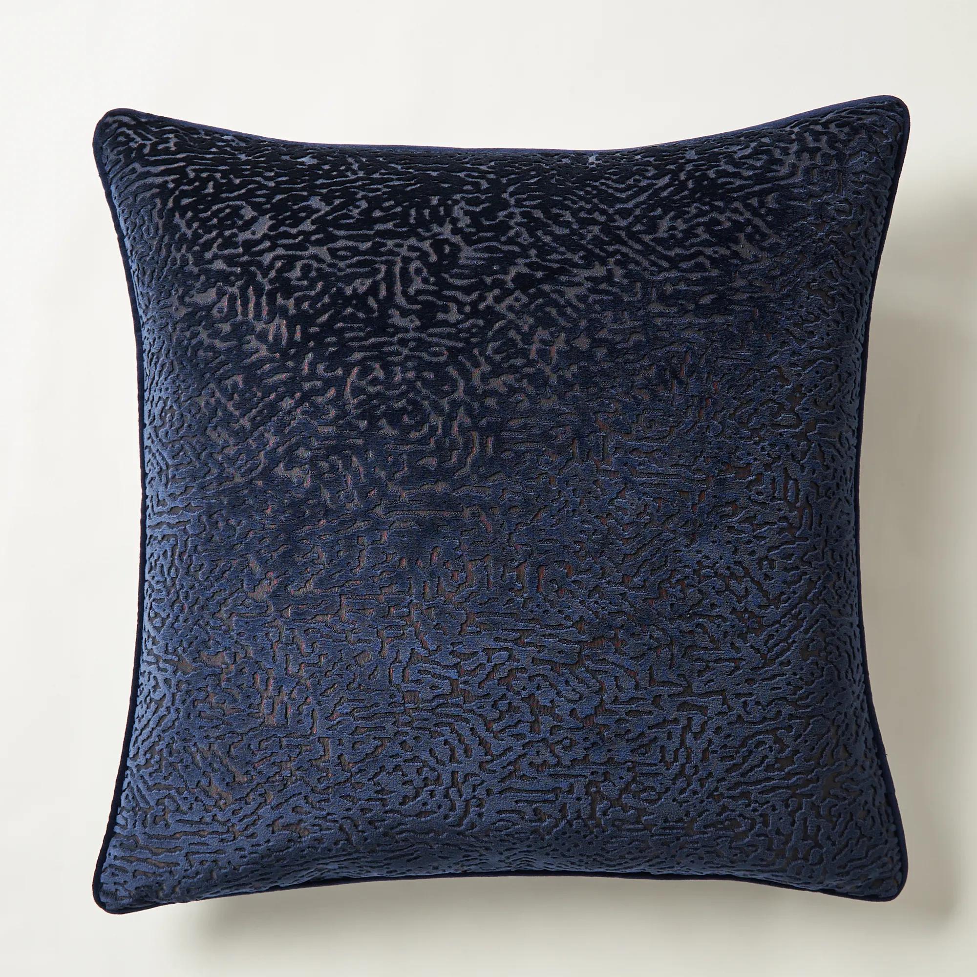 Spotted Pillow 22" - Deep Sapphire