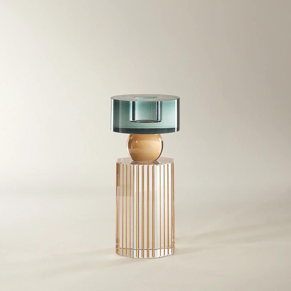 Cora Crystal Taper Holder