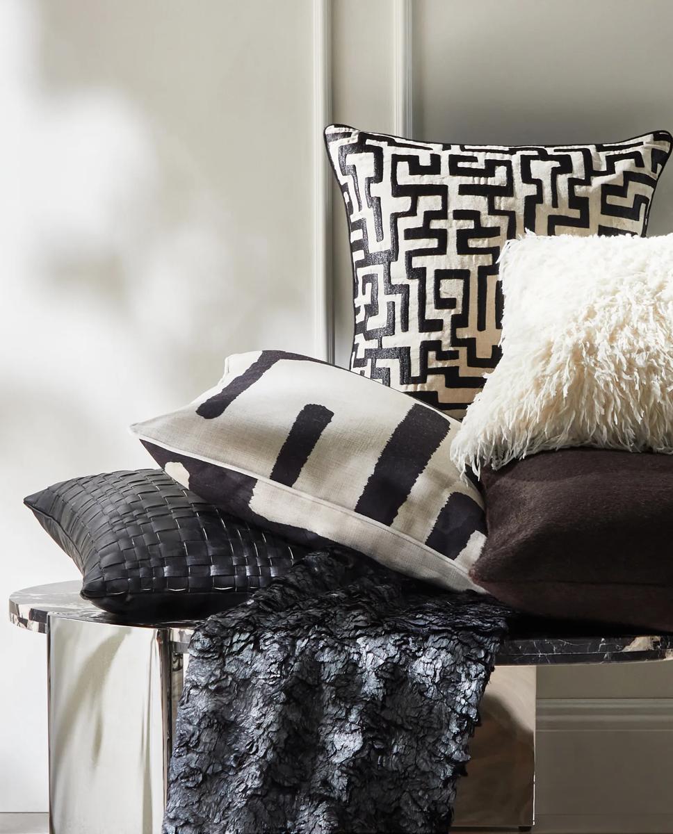 Celeste Metallic Faux Fur Throw 50" x 60" - Graphite