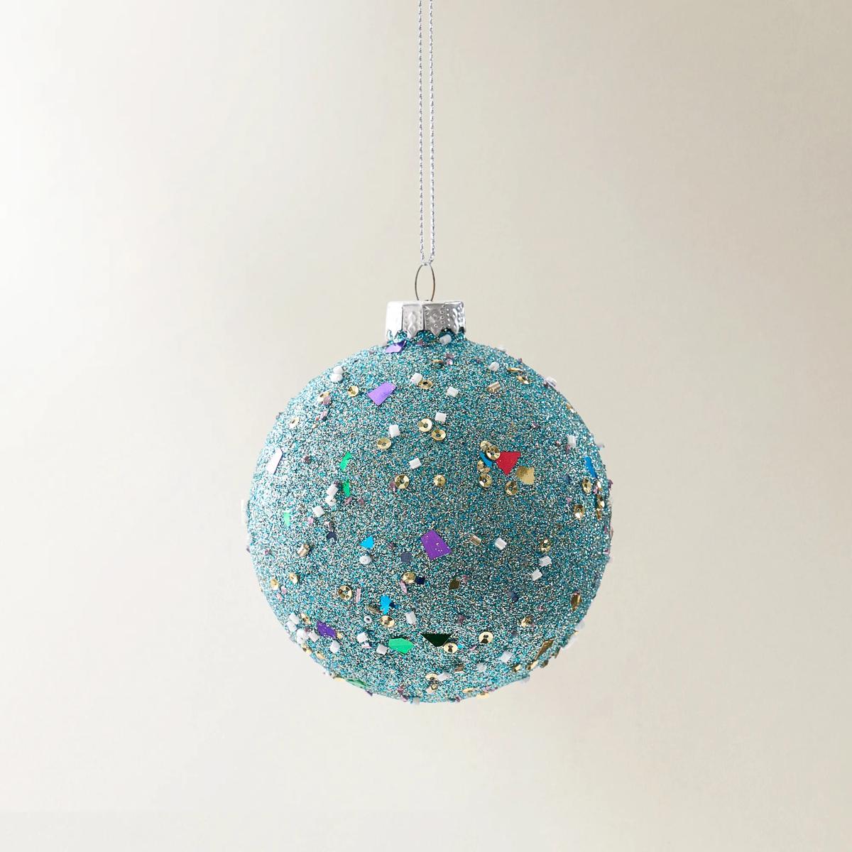 Confetti Glitter Ornament - Set of 6
