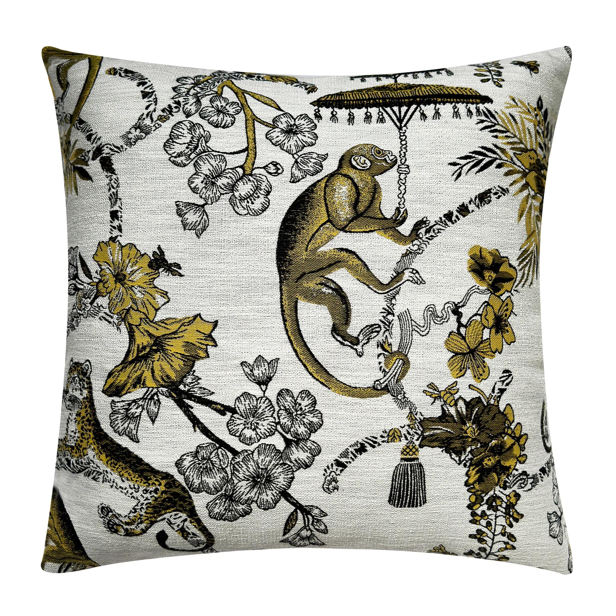 Monkey Pillow 20" - Citron Yellow