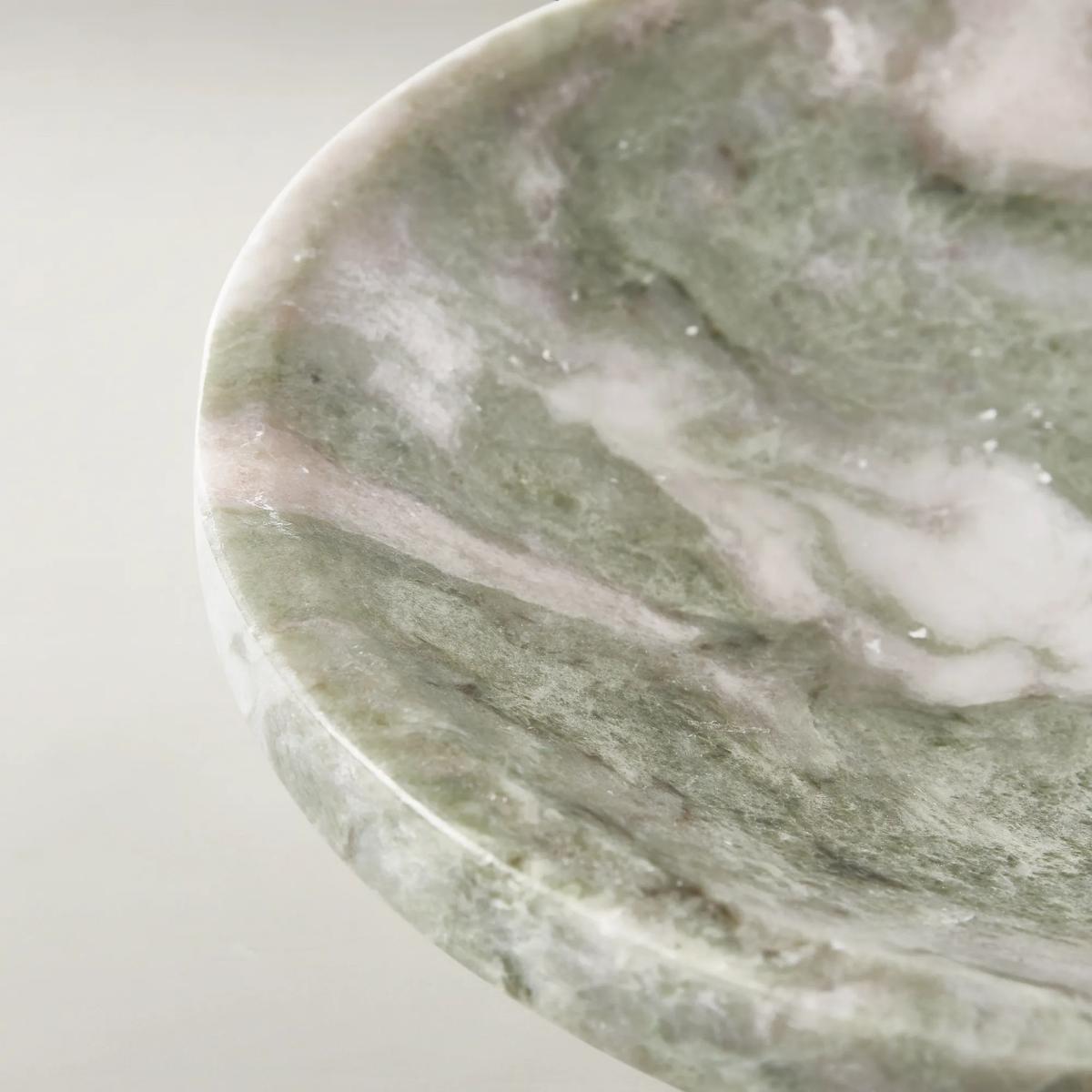 Light Green Marble Footed Bowl