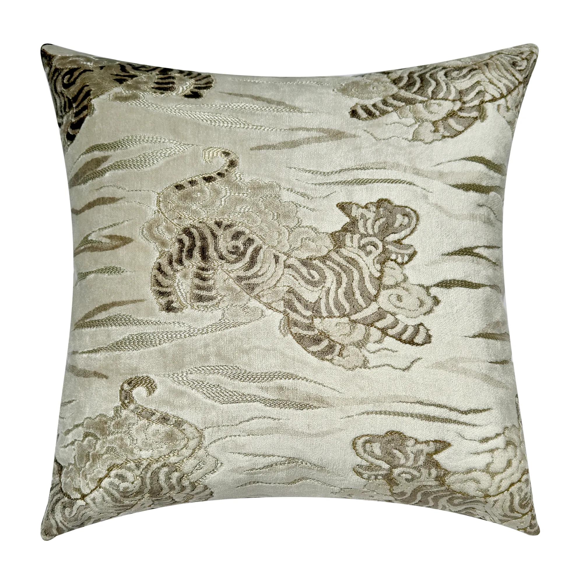 Tibetan Tiger Pillow 20" - Grey