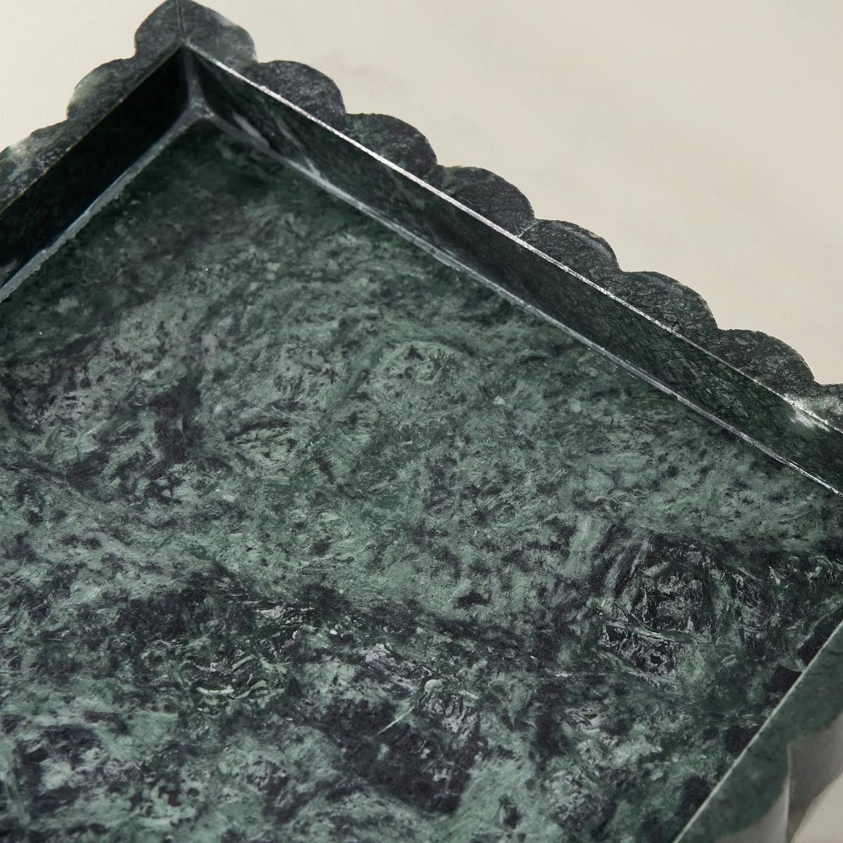 Scallop Tray - Emerald Marble