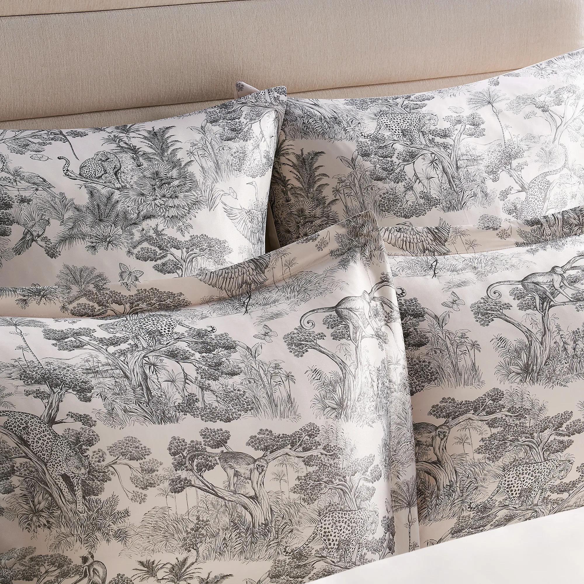 Jungle Toile Bedding Set - Pale Pink