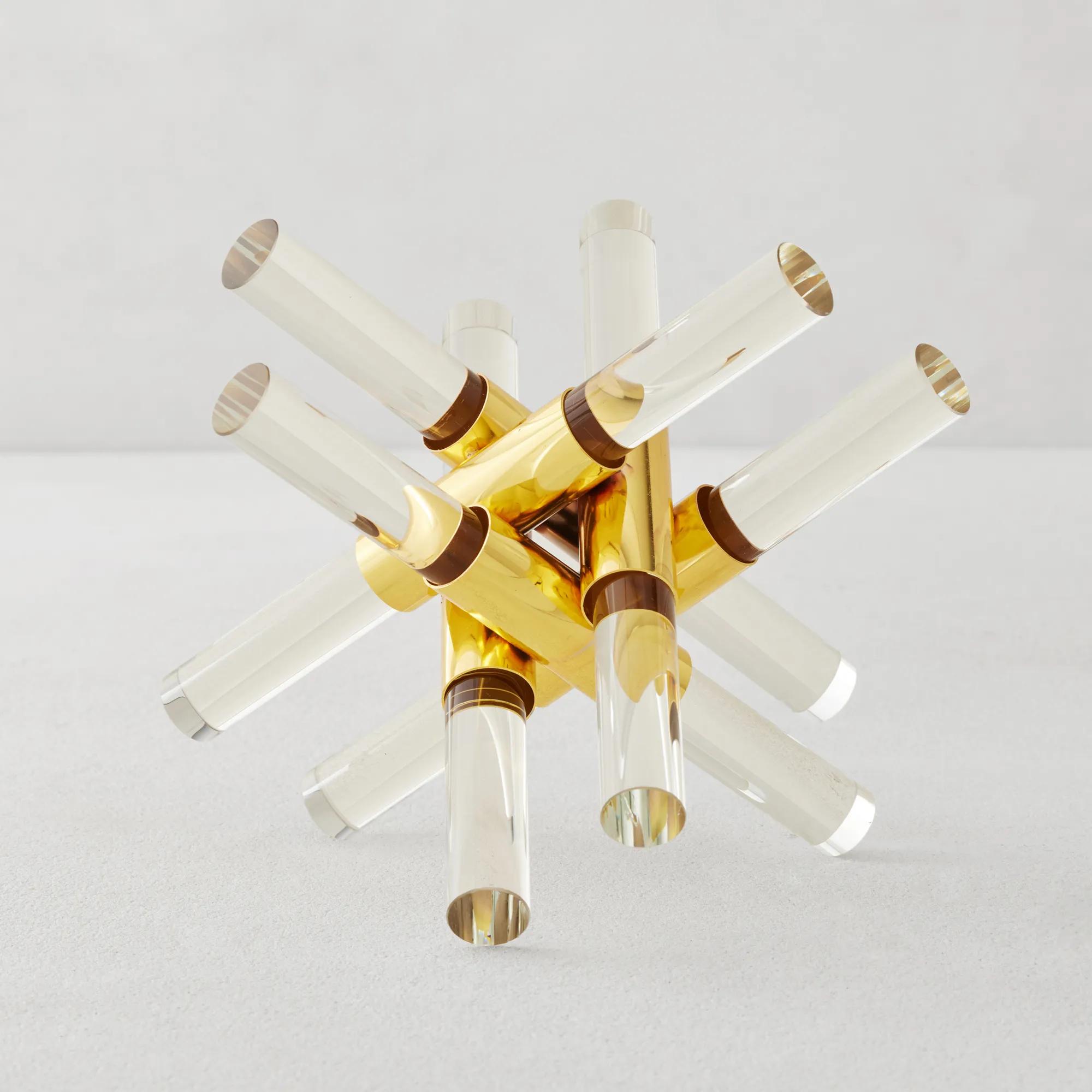 Glass & Gold Decorative Object