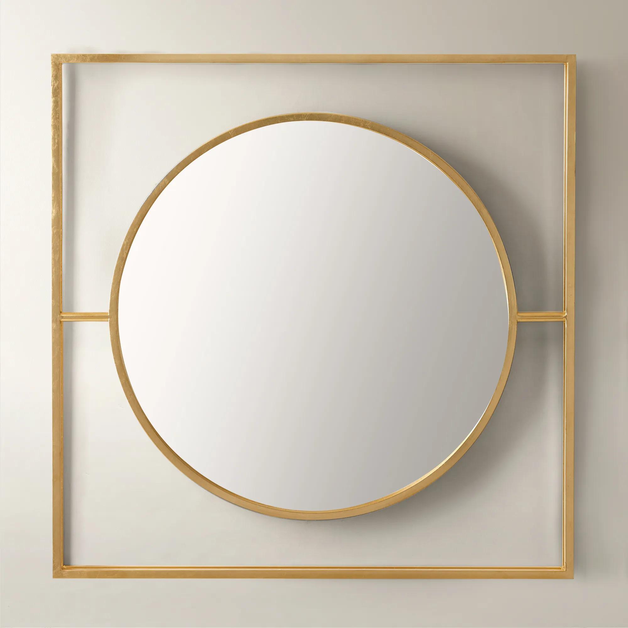 おしゃれ　ゴールド　ミラーオブジェ Halo Mirror