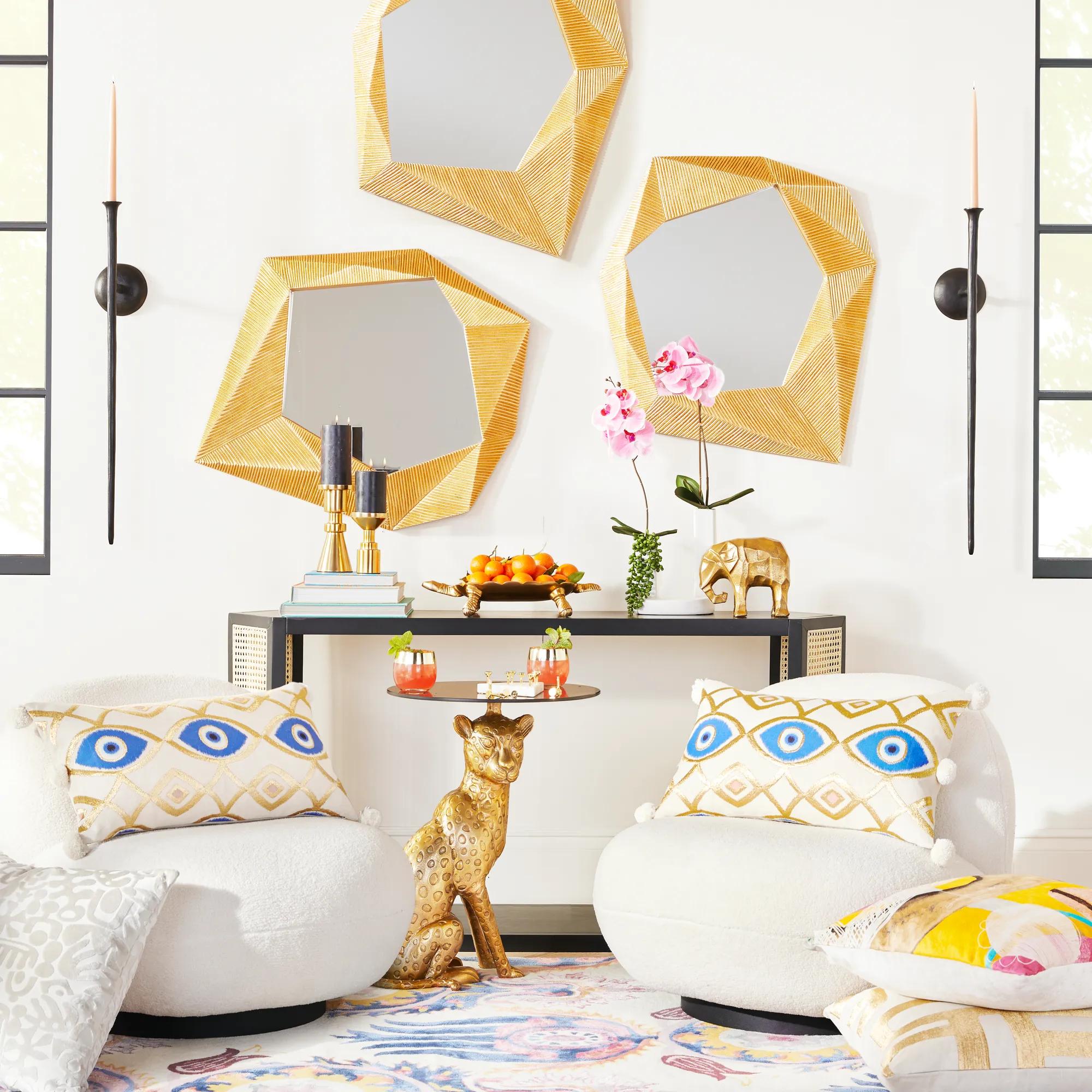 Glass & Gold Decorative Object
