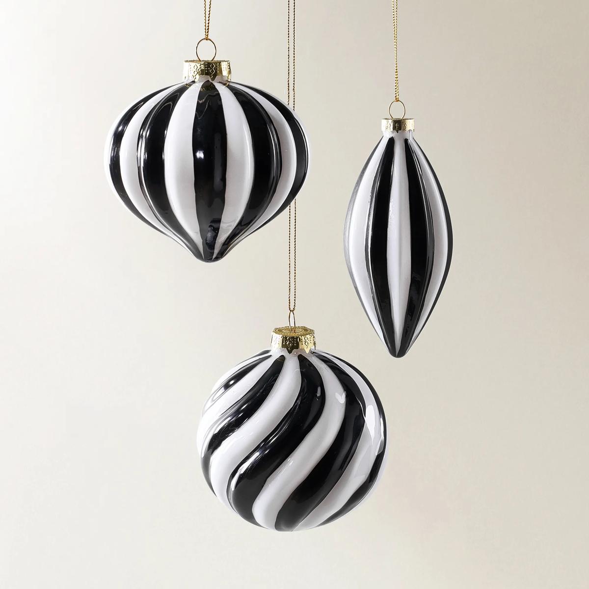 Swirl Stripe Ornament - Set of 6