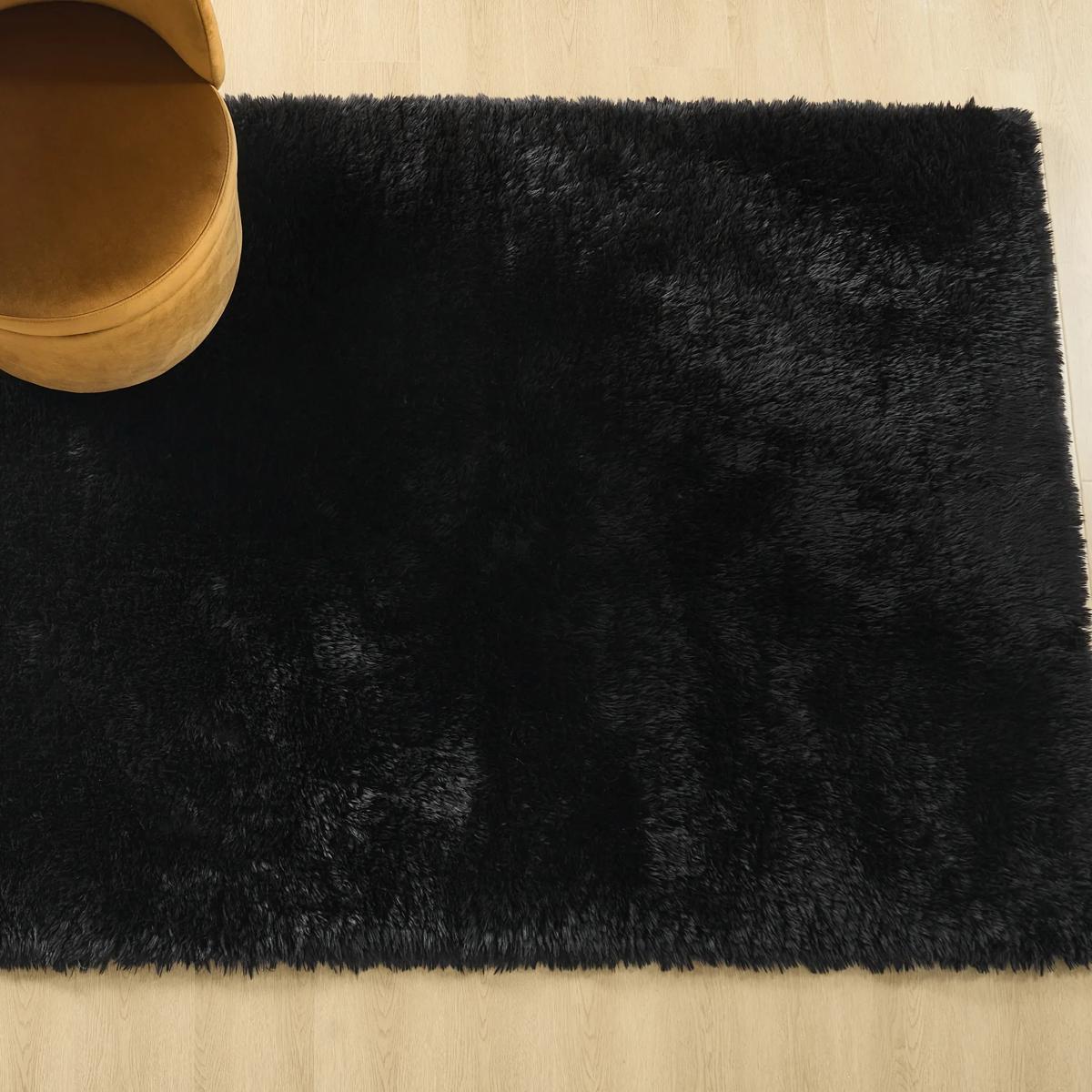 Lustre Shag Rug - Black