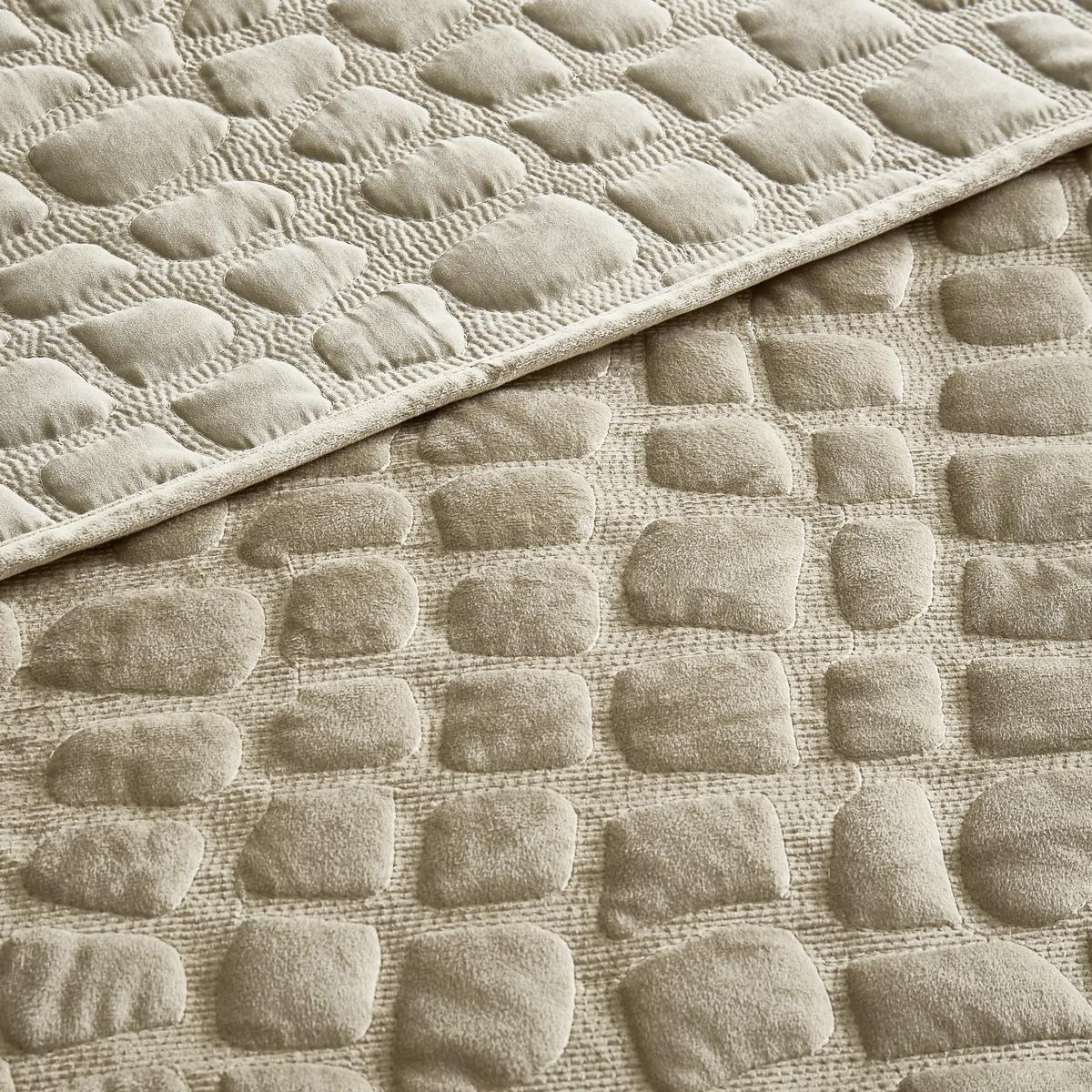 Valen Velvet Quilt Set - Sand