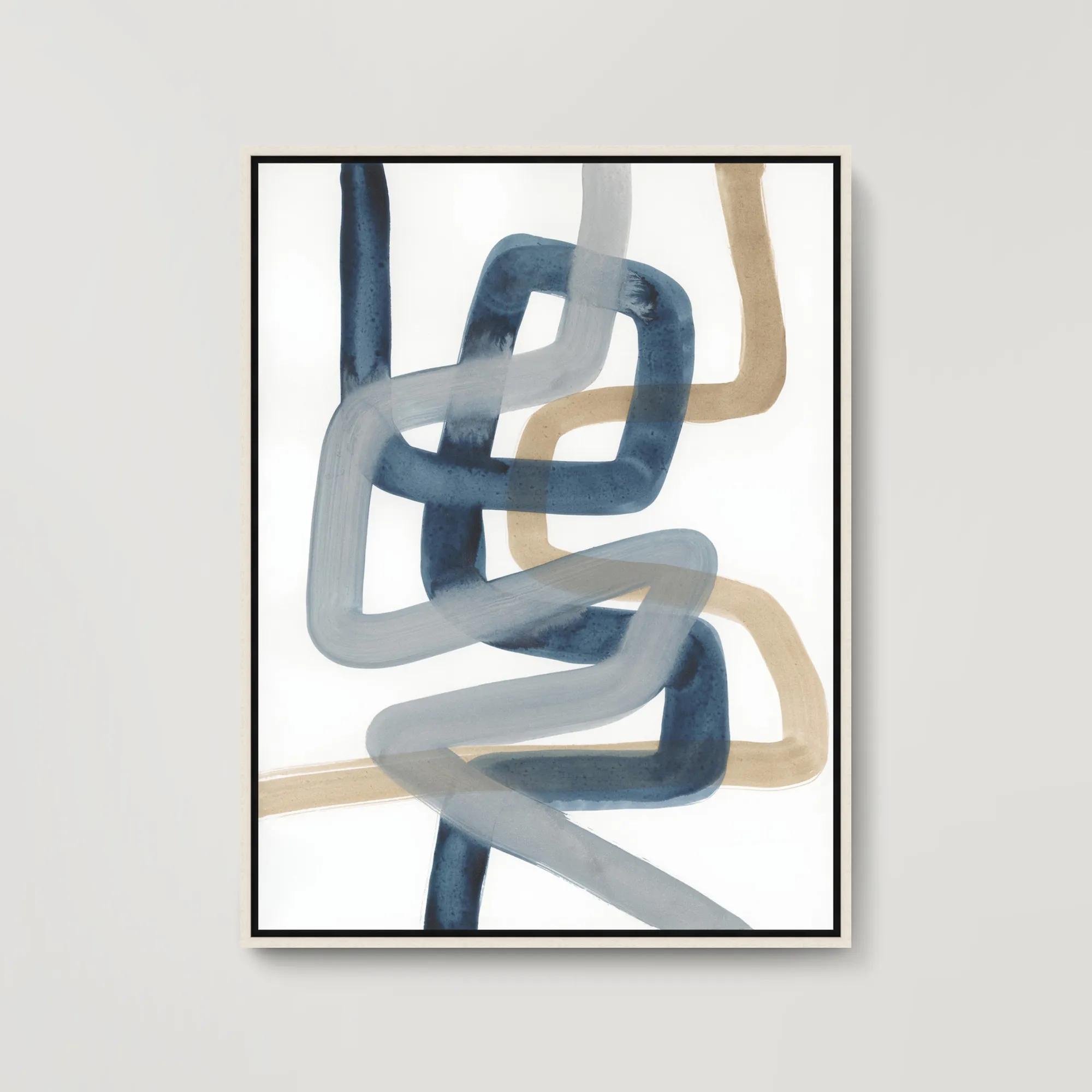 Hand Painted Blue Abstract Arts