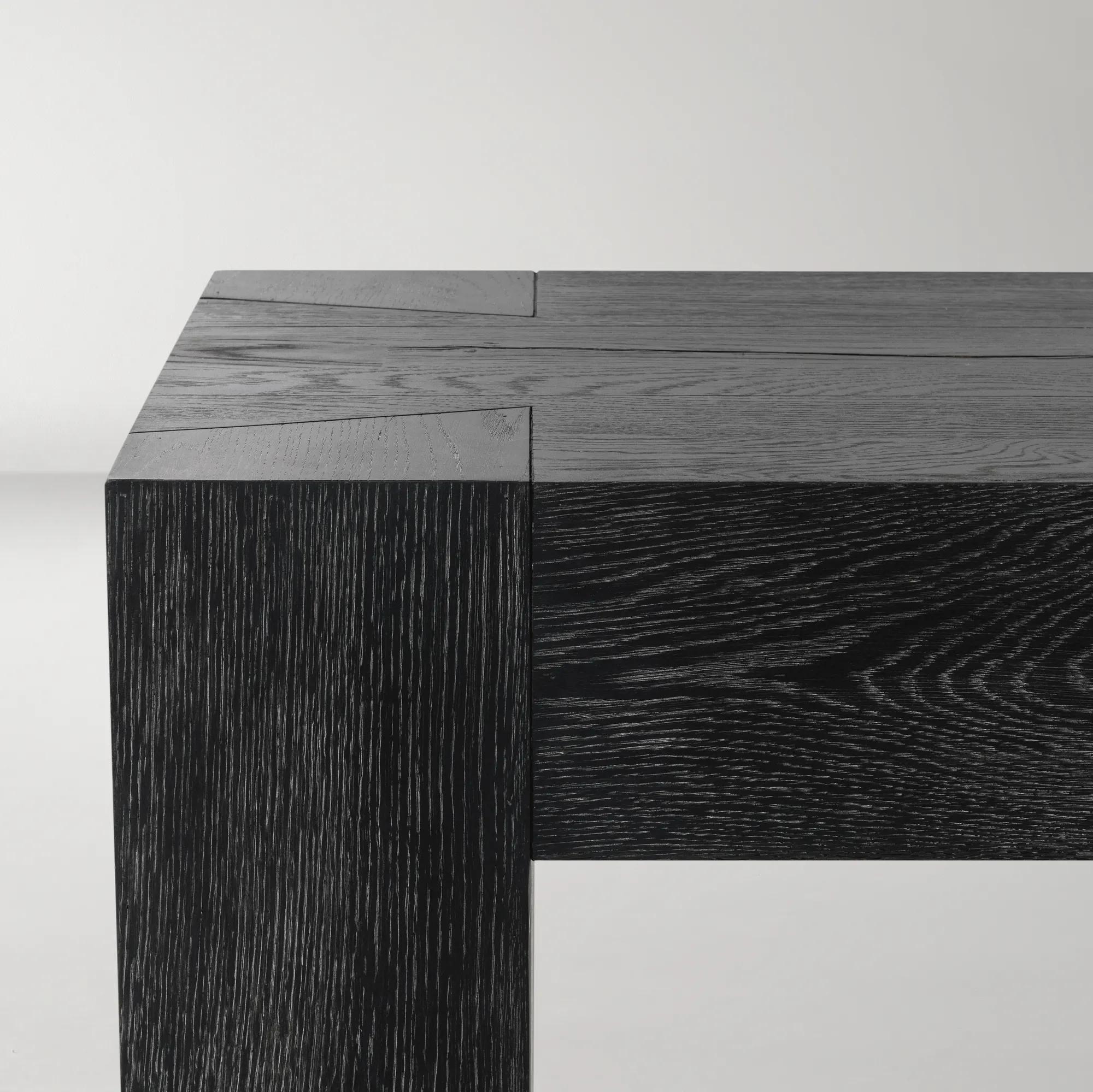 Bristol Reclaimed Oak 72" Console Table - Black