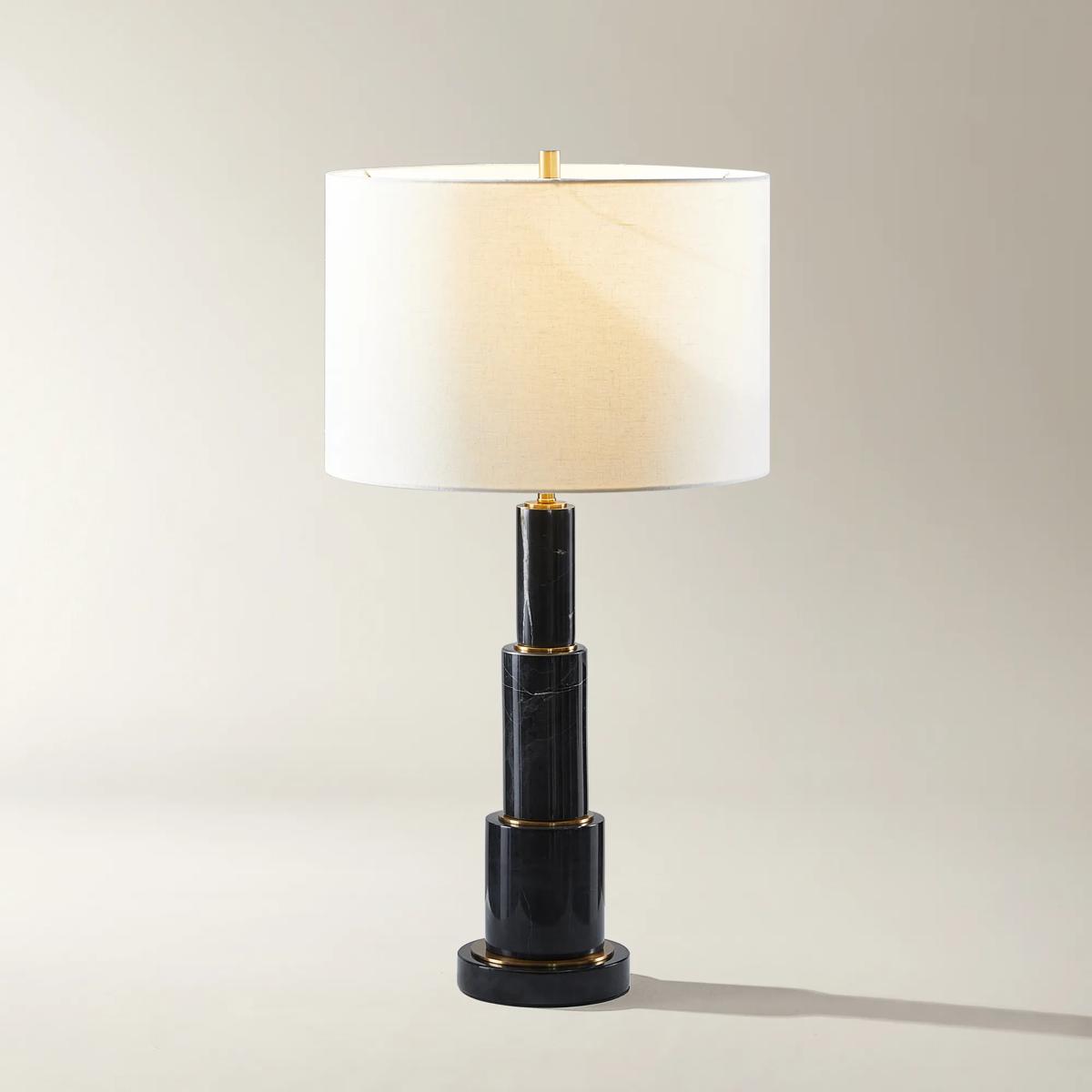 Adair Marble Table Lamp - Black