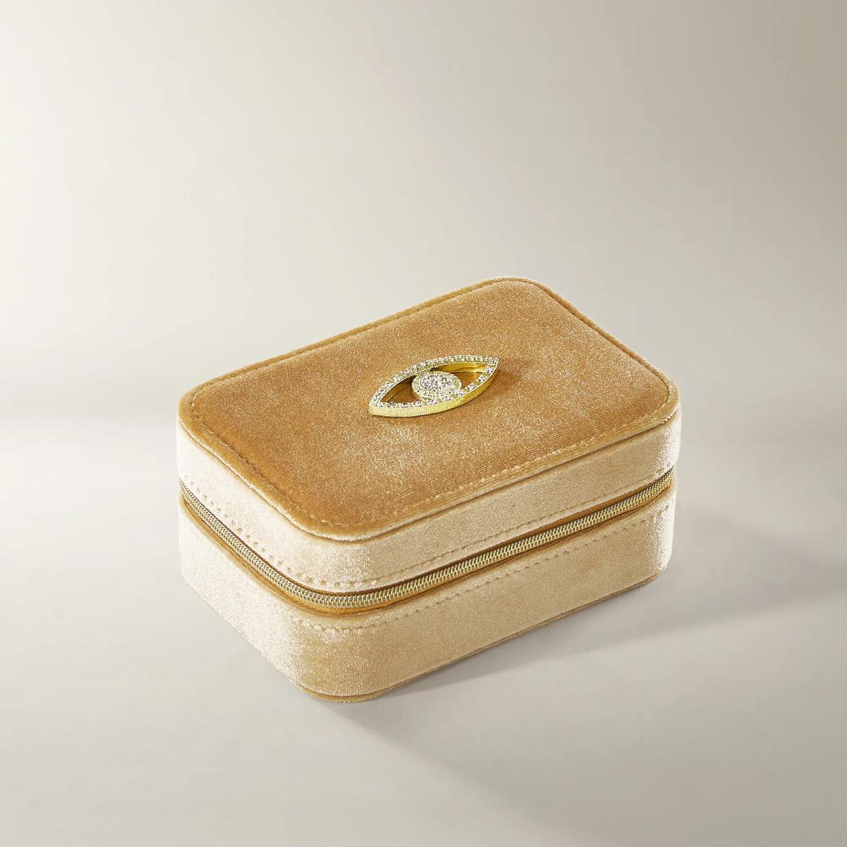 Velvet Jewelry Case - Golden