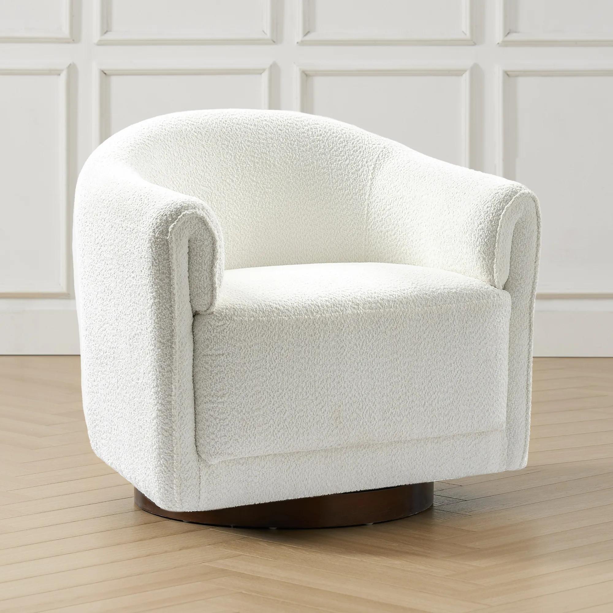 Adrian Swivel Chair - Ivory
