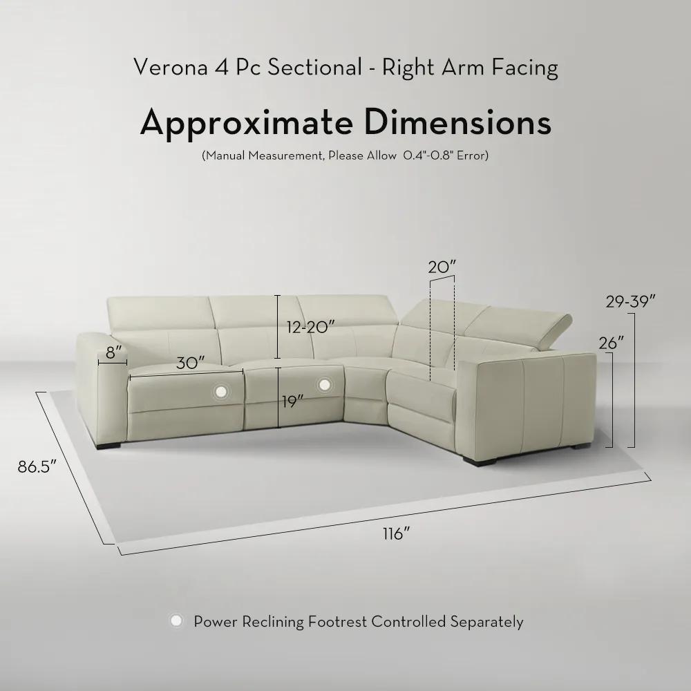 Verona Reclining Leather Sectional