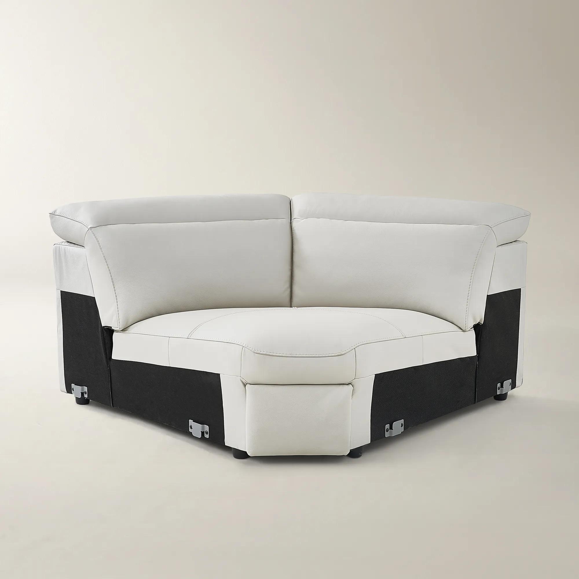 Terra Frost Leather Corner Chair With Rachet Headrest