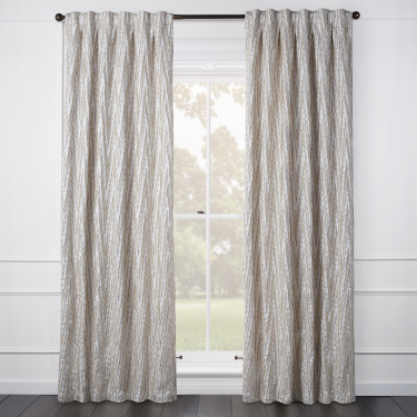 Minka Textured Natural Curtain - Custom
