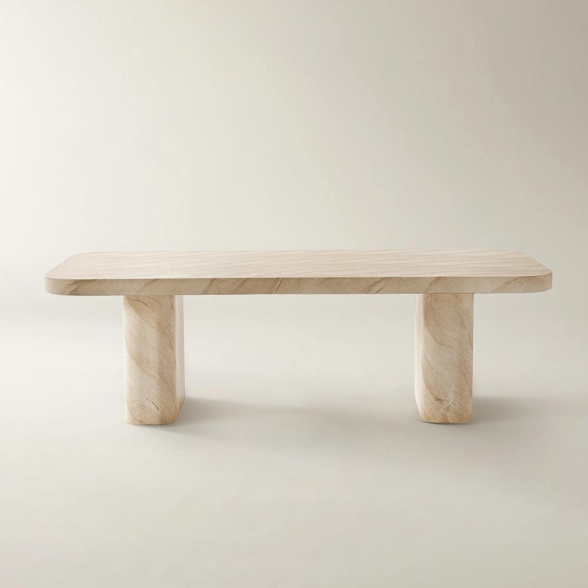 Silex Faux Marble Dining Table (94.5