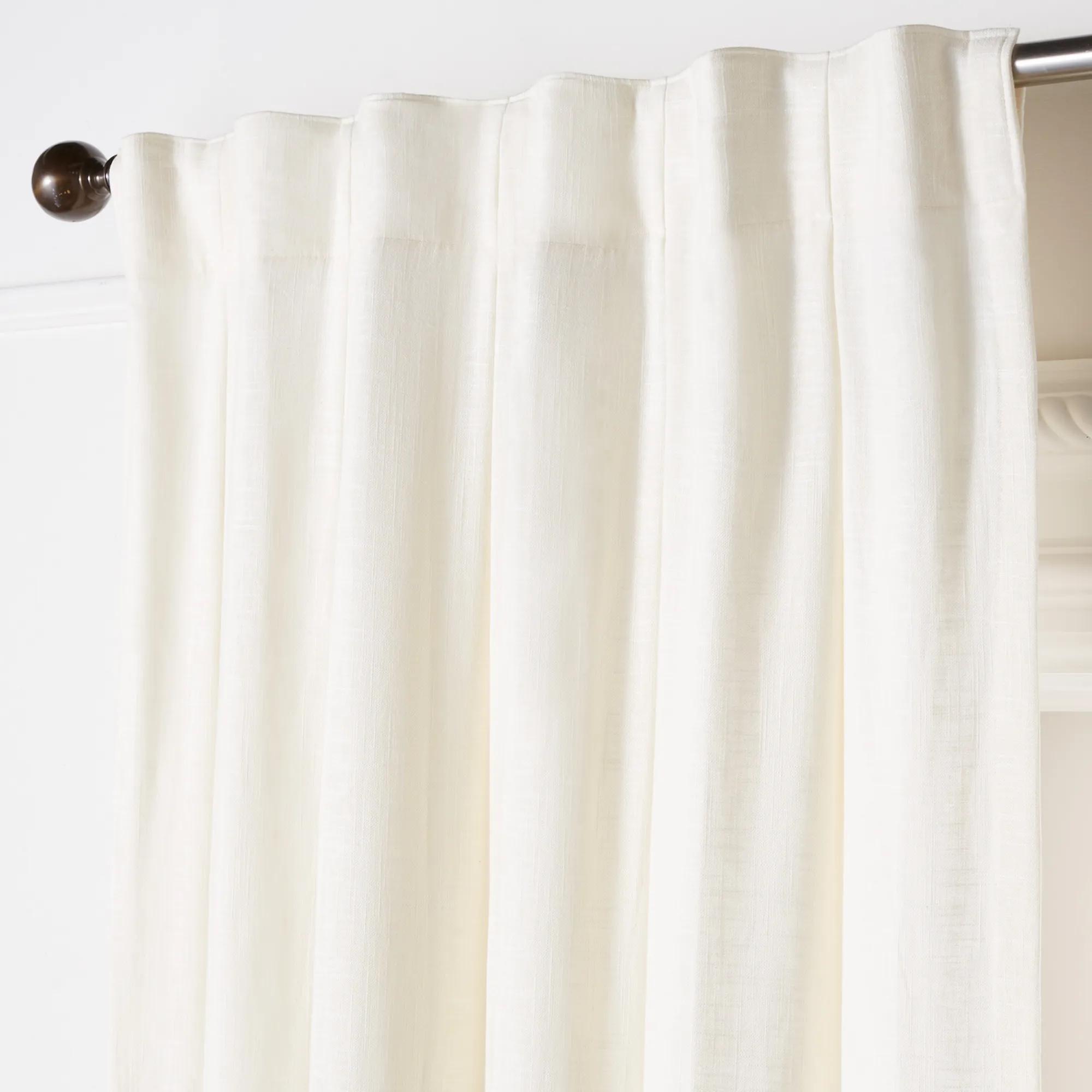 Audrey Linen Ivory Curtain - Custom