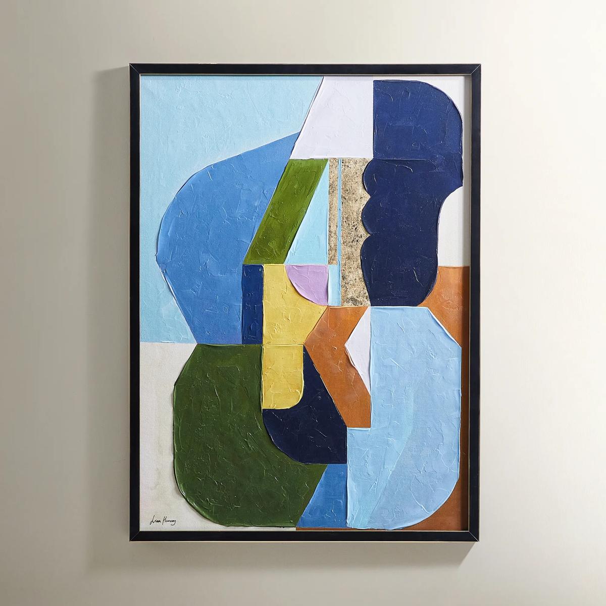 ART GALLERY シリーズ Hand Painted Blue Abstract Arts