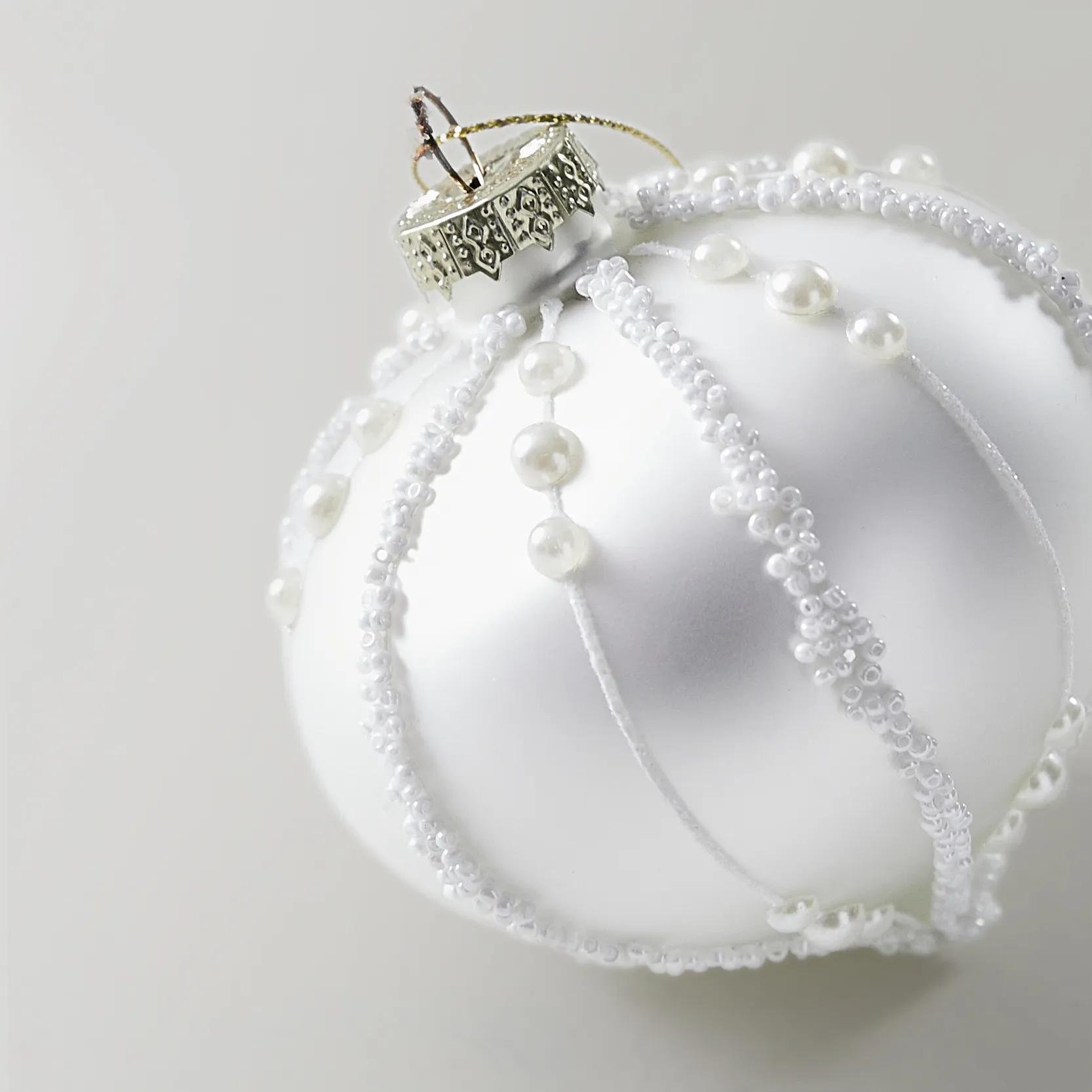 Pearl Teardrop Ornament - Set of 4