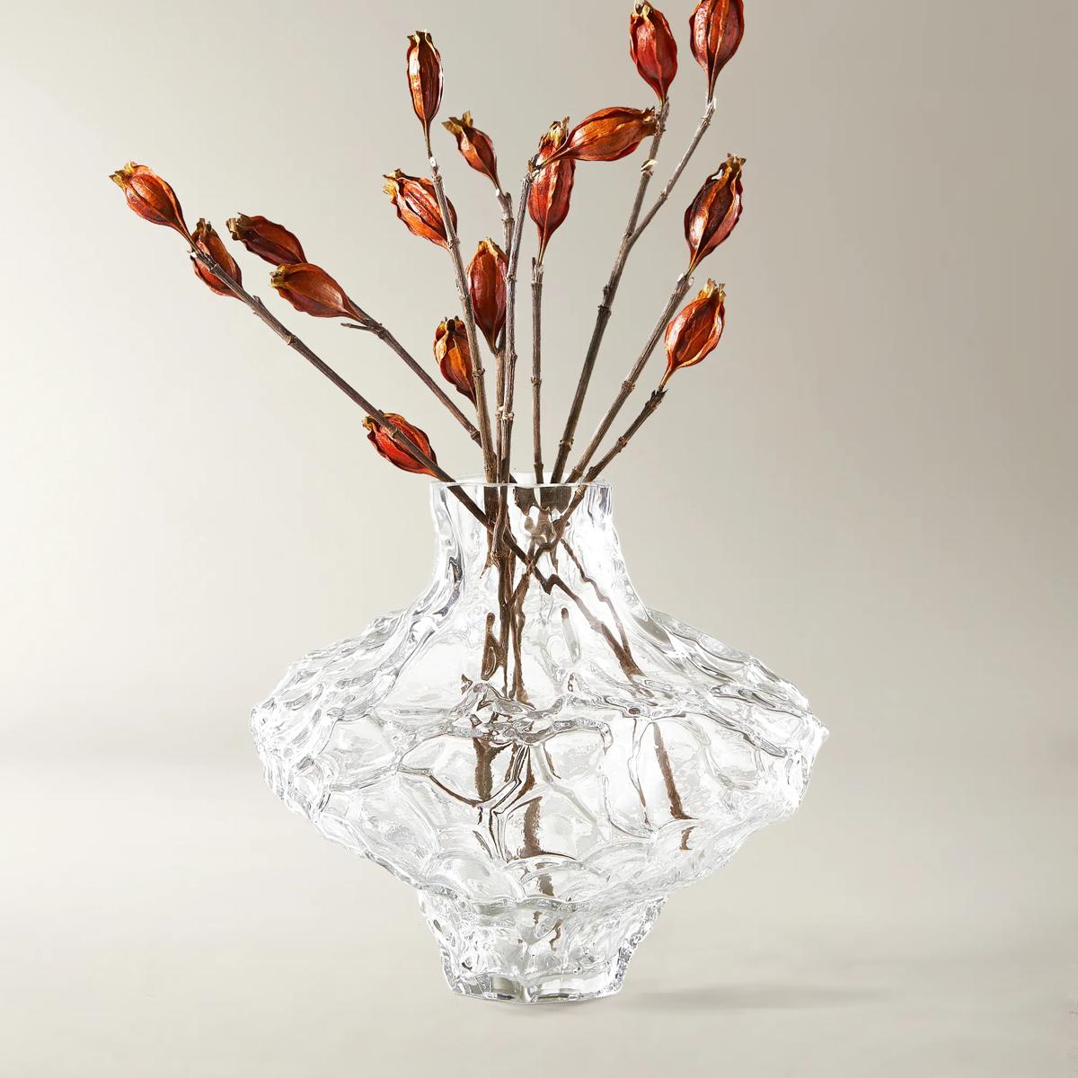 ●MODERN VINTAGE GLASS FLOWER VASE● Mari Glass Vase