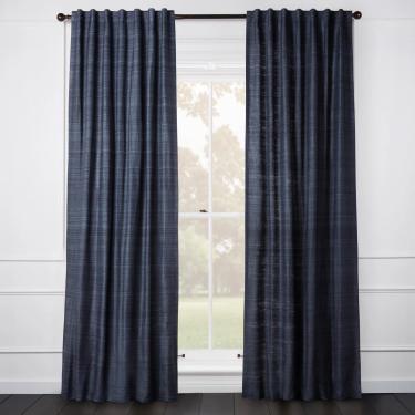 Aiya Silk Midnight Curtain - Custom