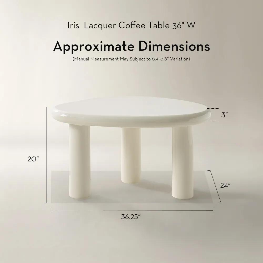 Iris Lacquer Coffee Table 36" W