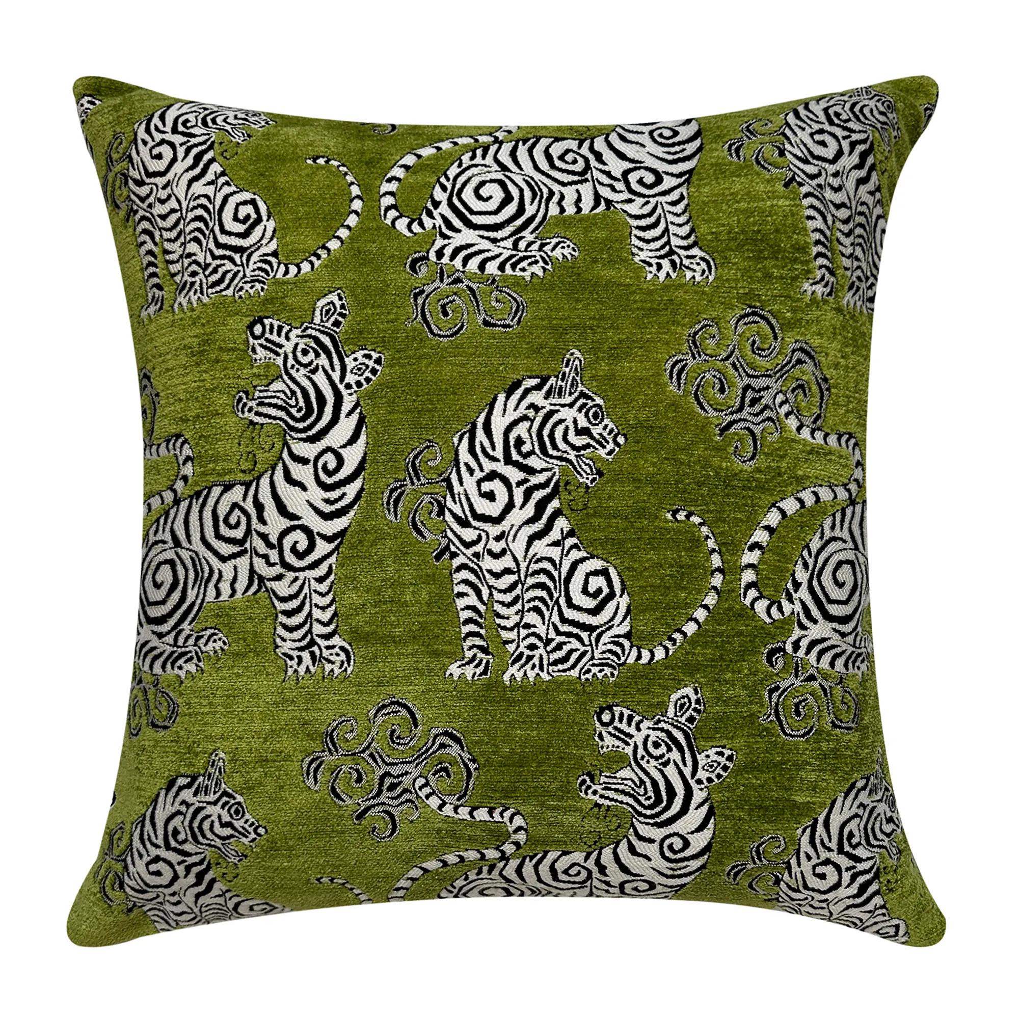 Tigress Pillow 20" - Citron Green