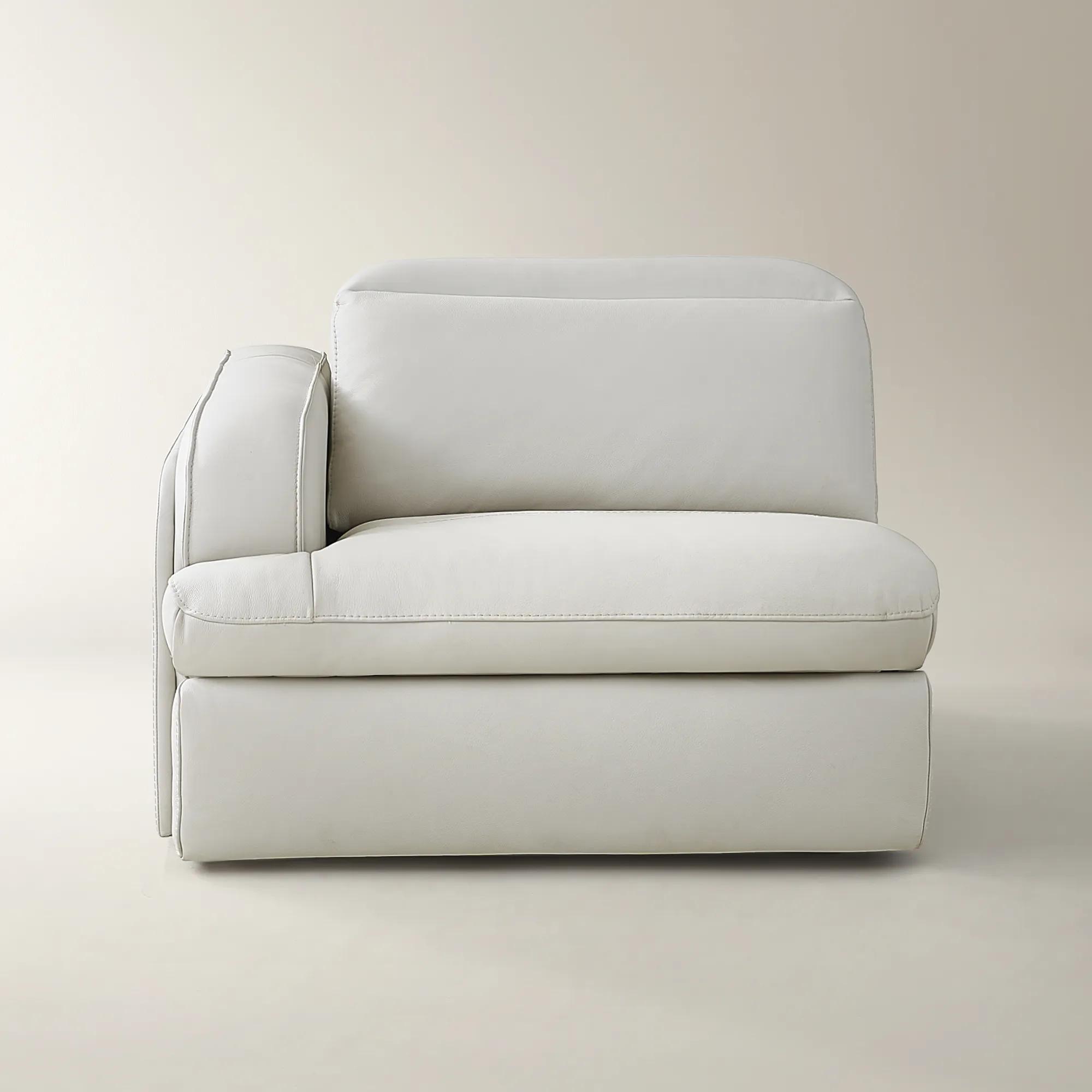 Terra Frost Leather Left-Arm Chair With Power Headrest