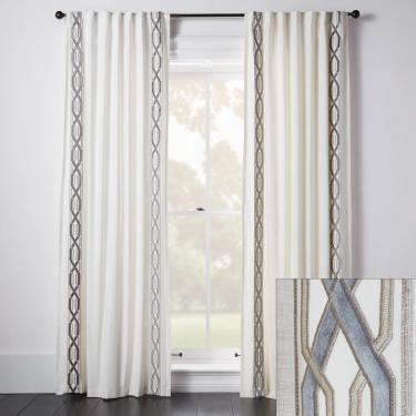 Chloe Velvet Geometric Curtain - Custom