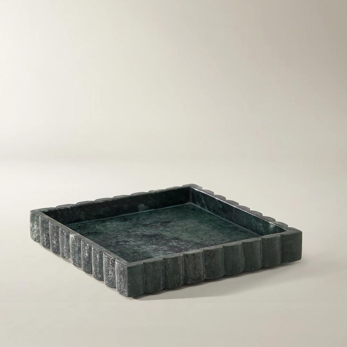 Scallop Tray - Emerald Marble