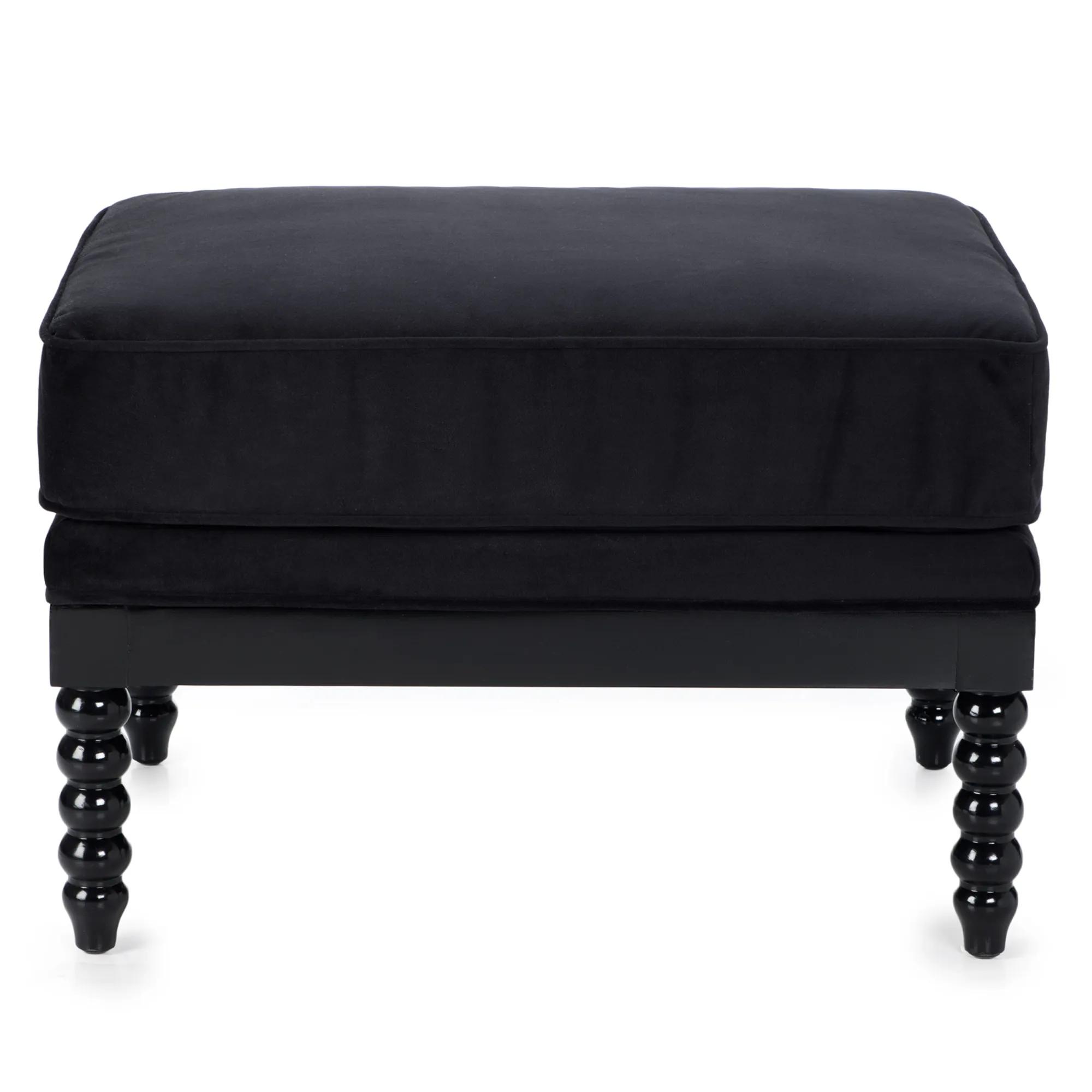 Spindle Ottoman - High Gloss Black