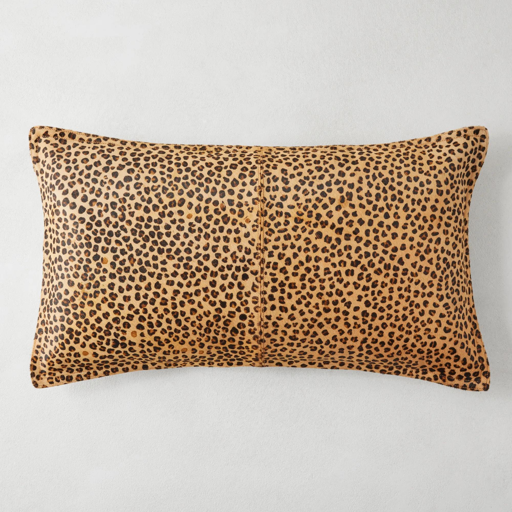 Avril Lumbar Pillow 14" x 26" - Caramel/Black