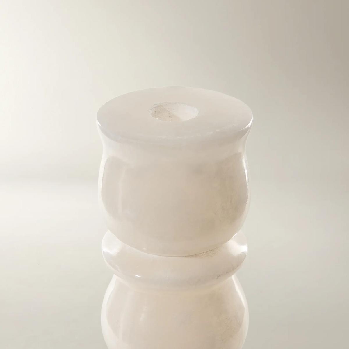 Alabaster Taper Holder