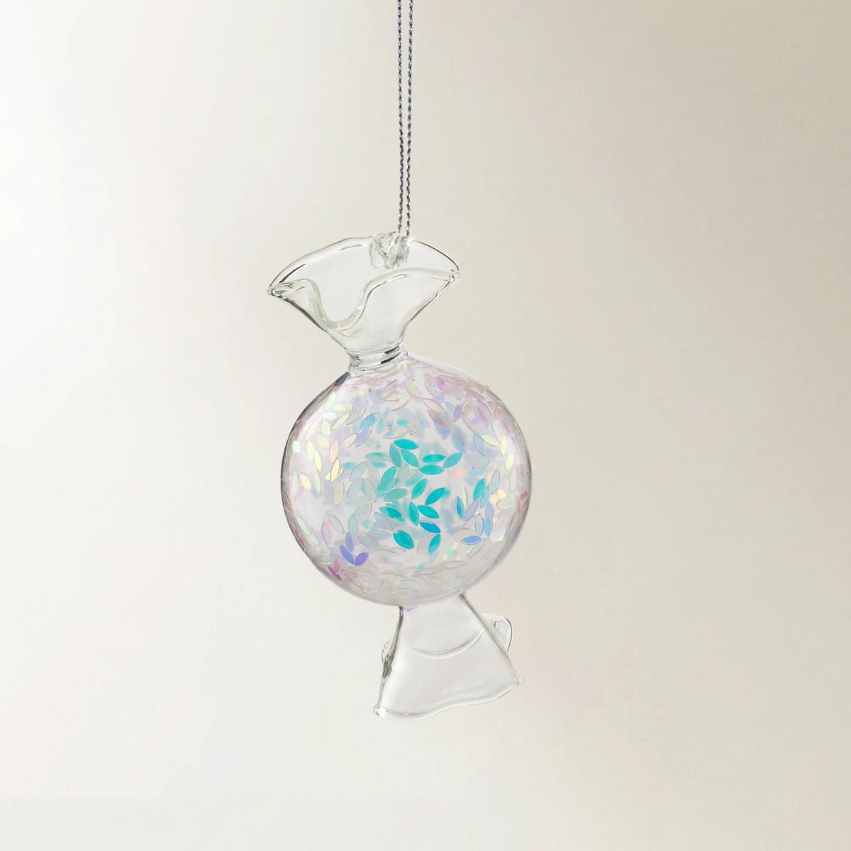 Iridescent Glass Candy Ornament - Set of 4
