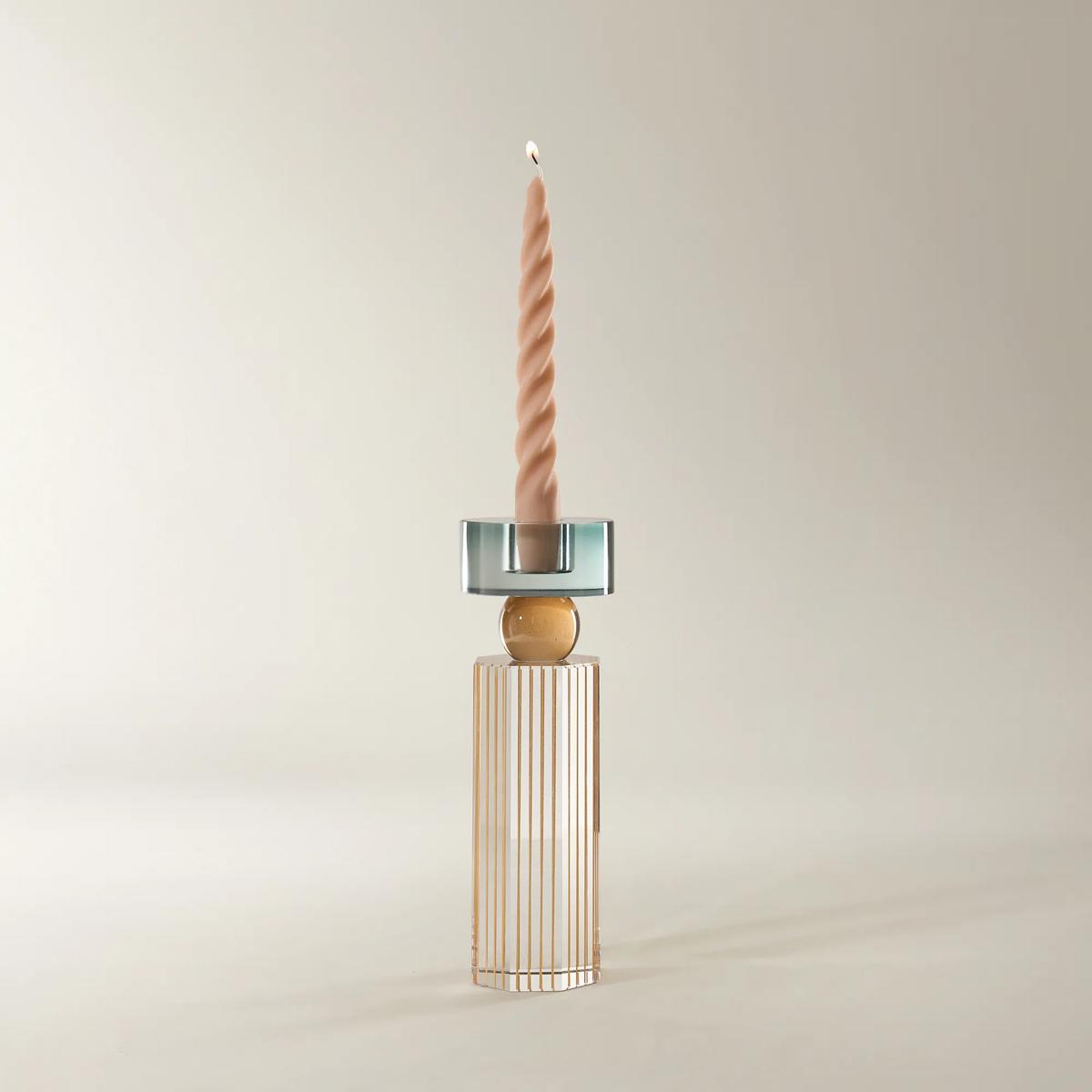 Cora Crystal Taper Holder