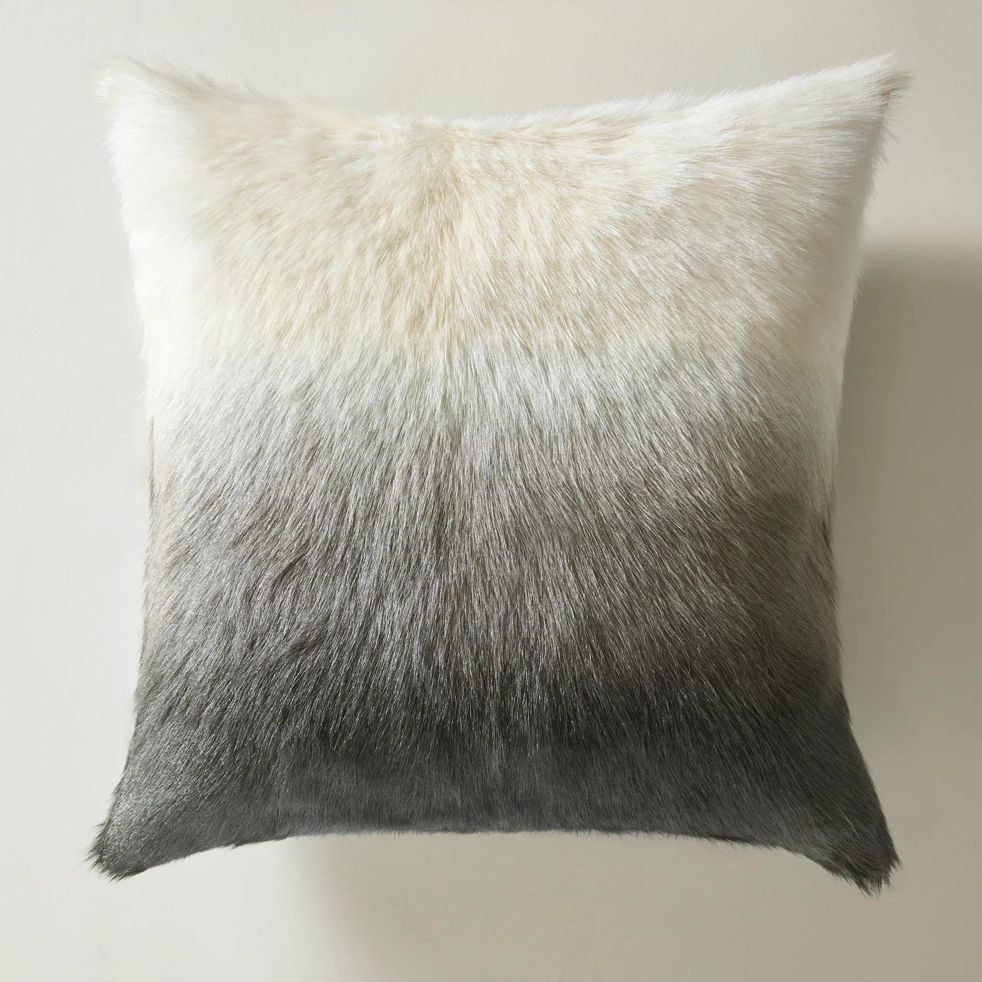 Ombre Fur Pillow 22"