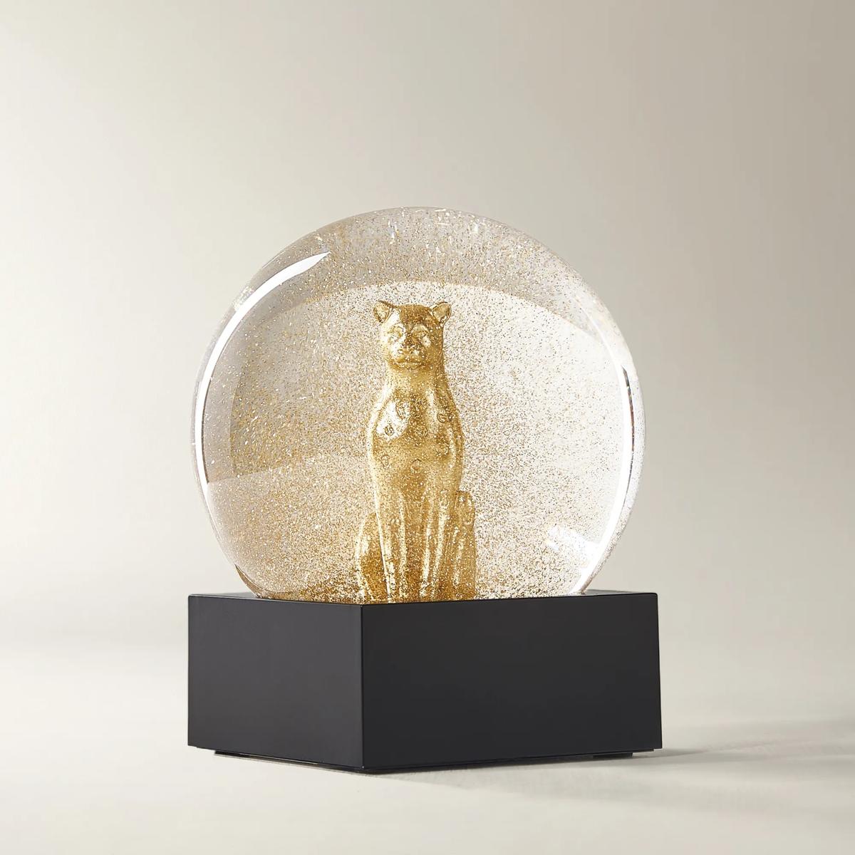 Cheetah Glitter Globe