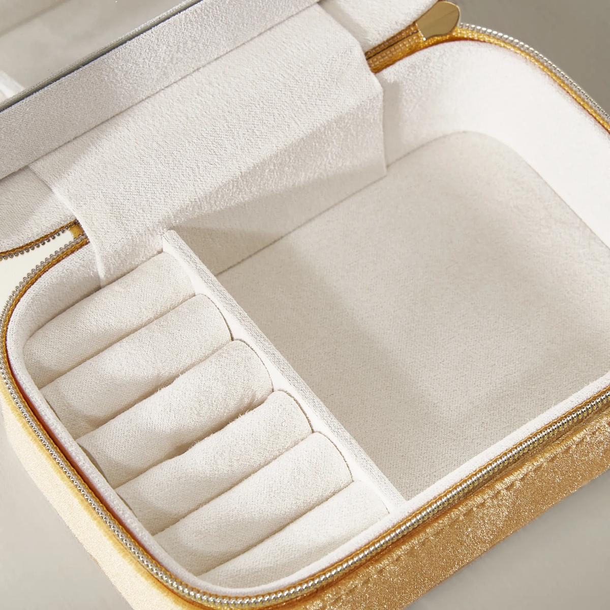 Velvet Jewelry Case - Golden