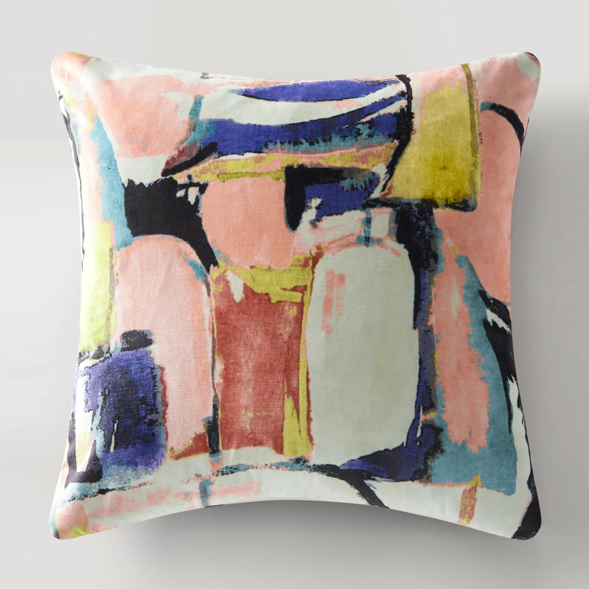 Colorful Brushstroke Pillow 22"
