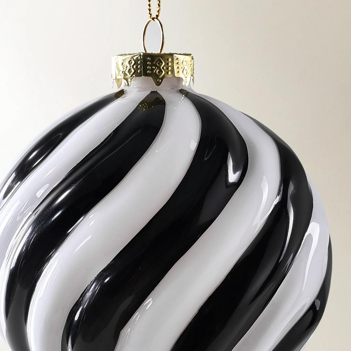 Swirl Stripe Ornament - Set of 6