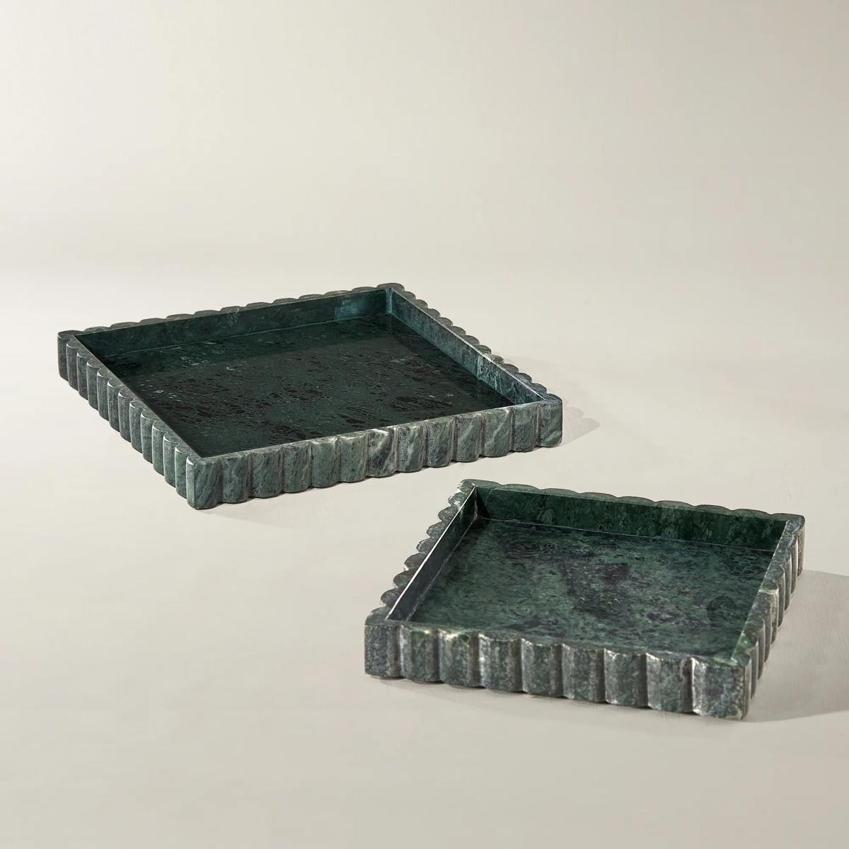 Scallop Tray - Emerald Marble