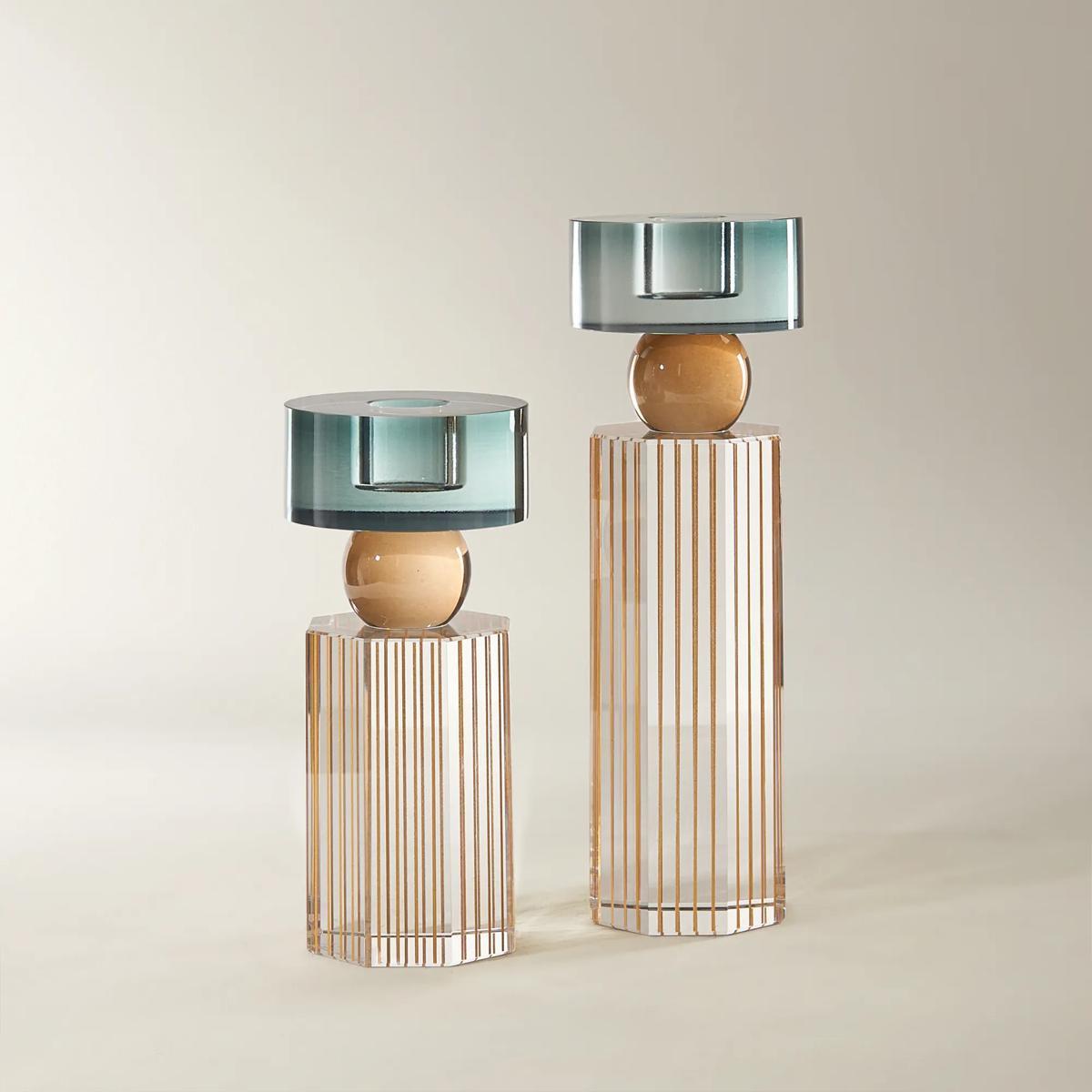 Cora Crystal Taper Holder