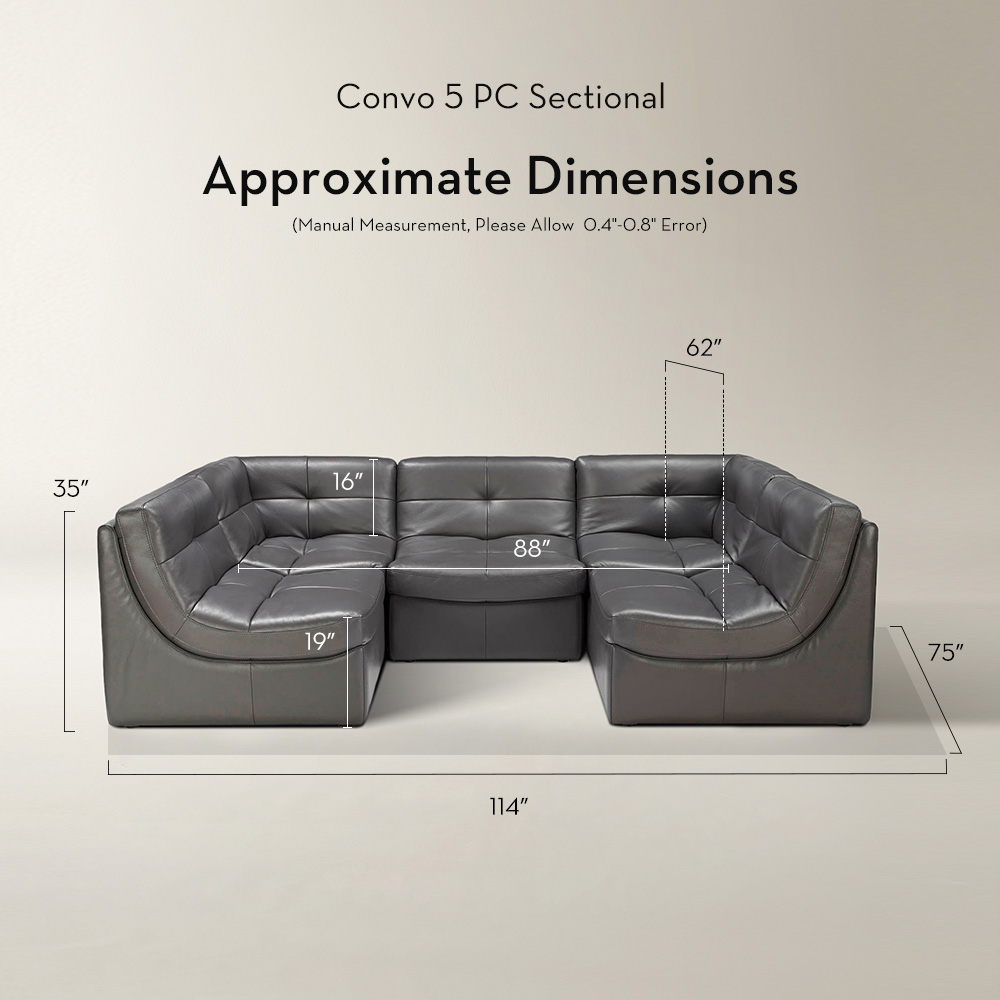 Convo Leather Sectional