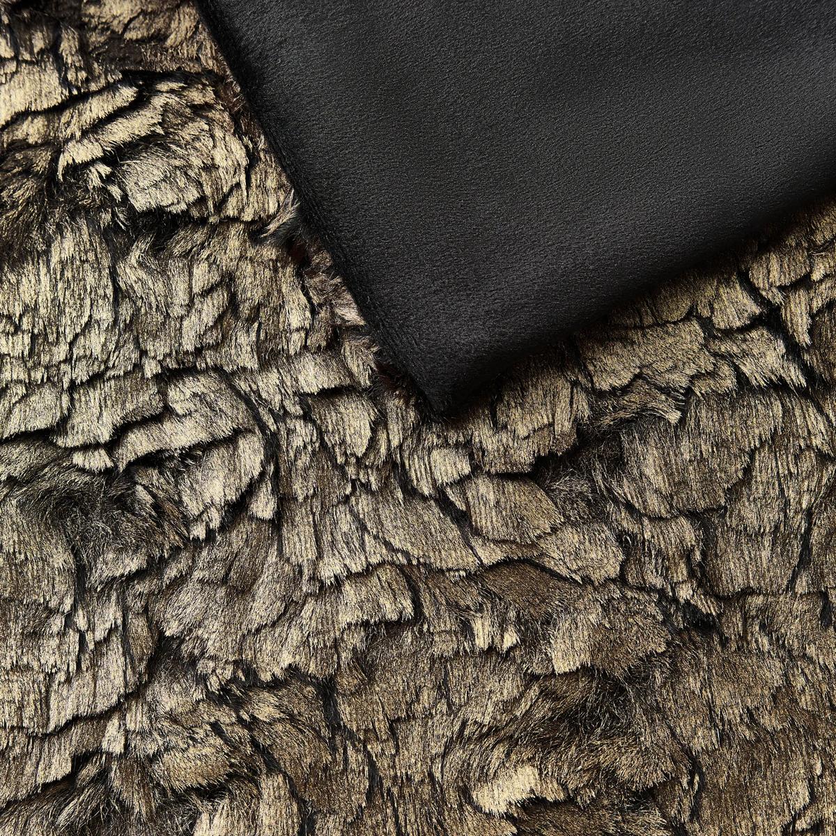 Celeste Metallic Faux Fur Throw 50" x 60" - Bronze