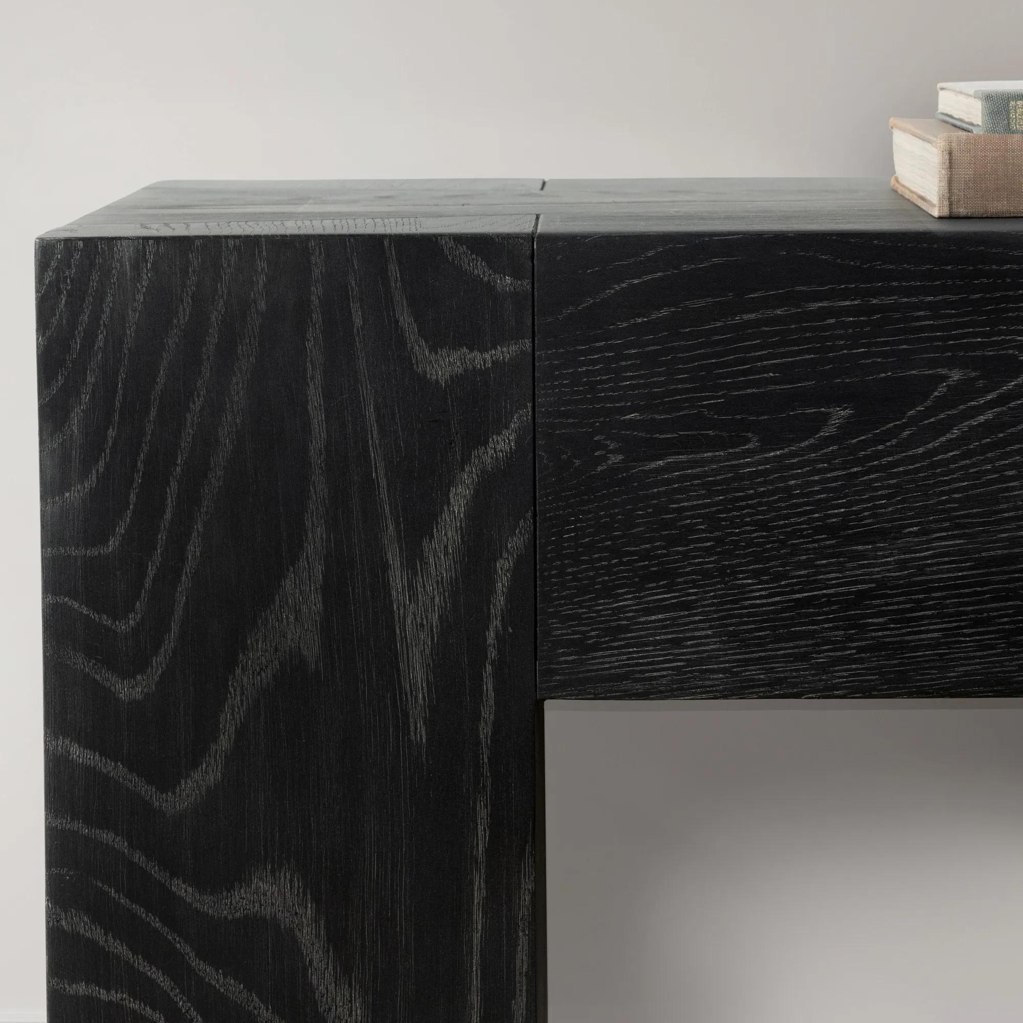 Bristol Reclaimed Oak 72" Console Table - Black