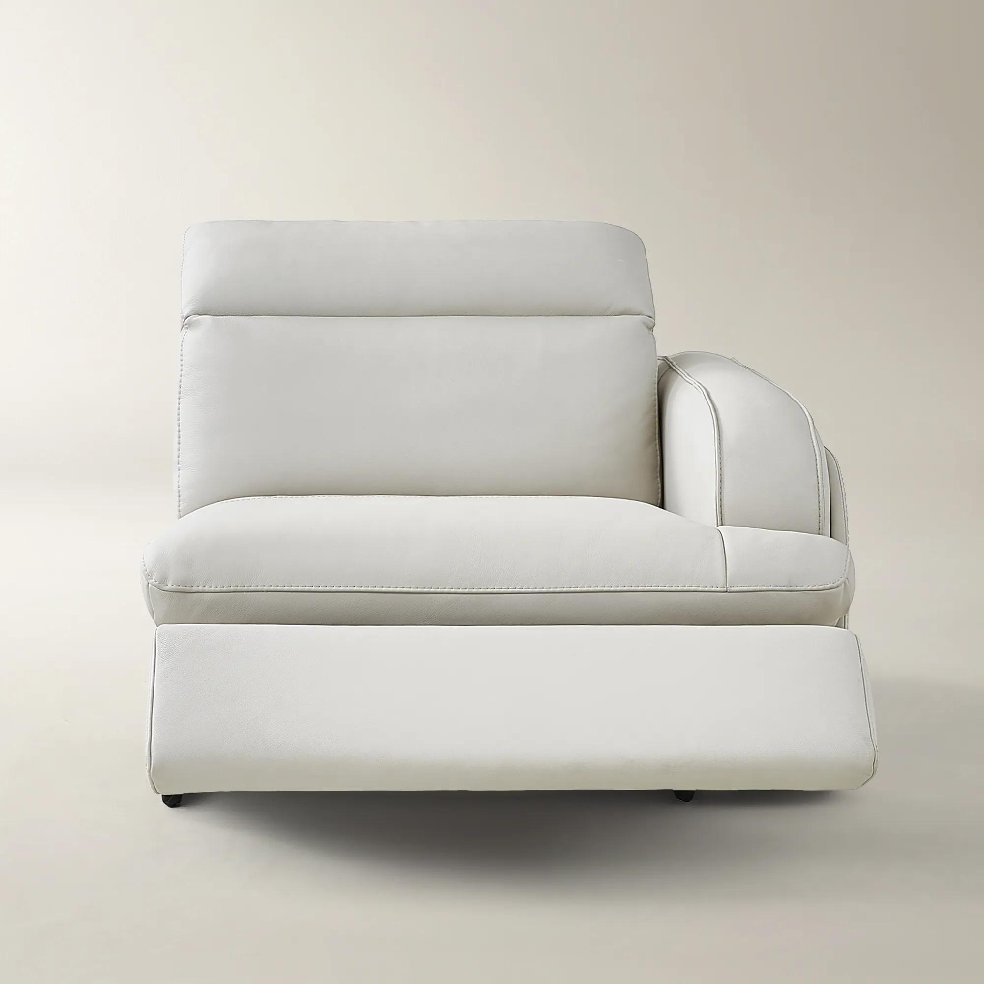 Terra Frost Leather Right-Arm Chair With Power Headrest